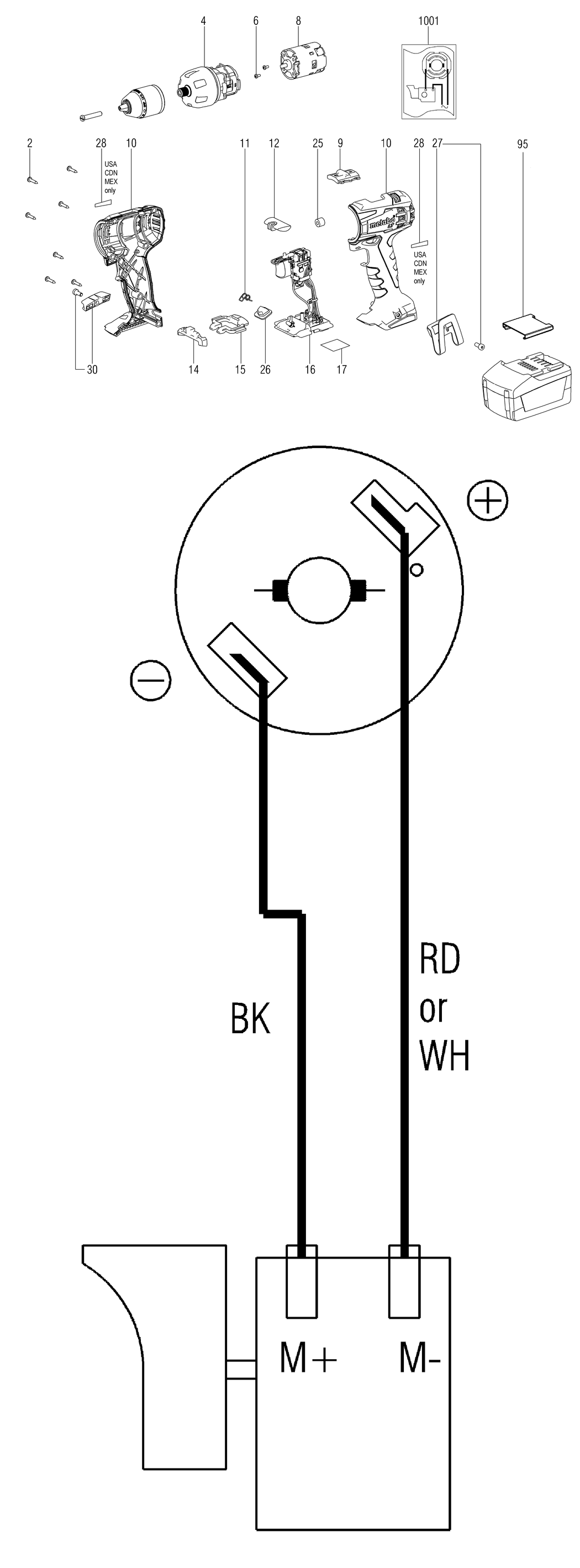 Metabo BS 18 LT / 02102000 / - Spare Parts