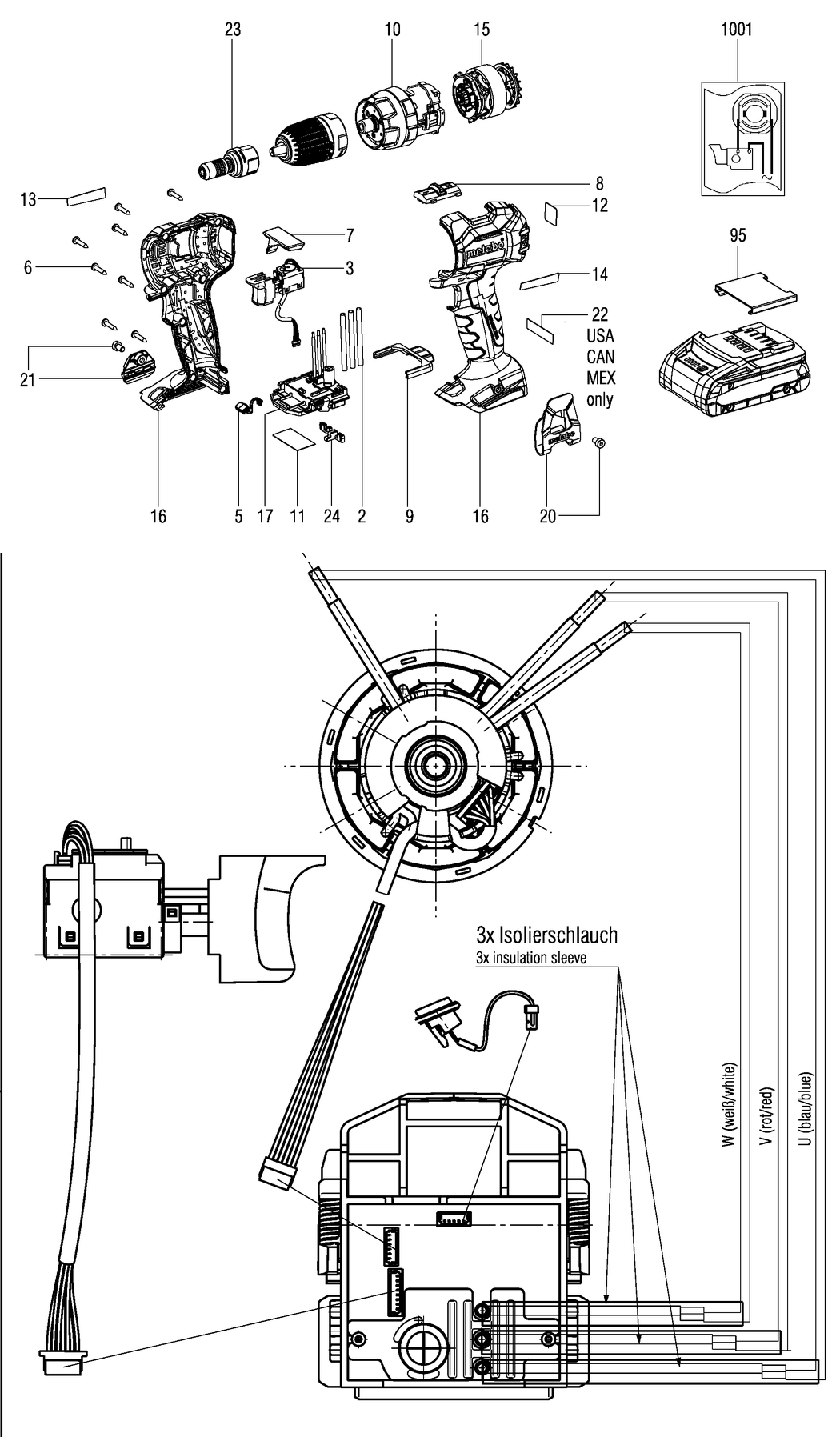 Metabo BS 18 LT BL Q BUND / 02334011 / - Spare Parts