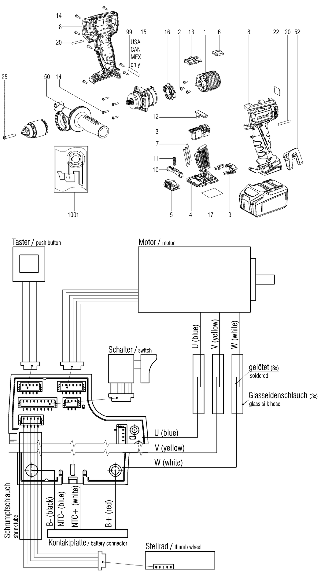 Metabo BS 18 LTX BL Impuls / 02241000 / - Spare Parts