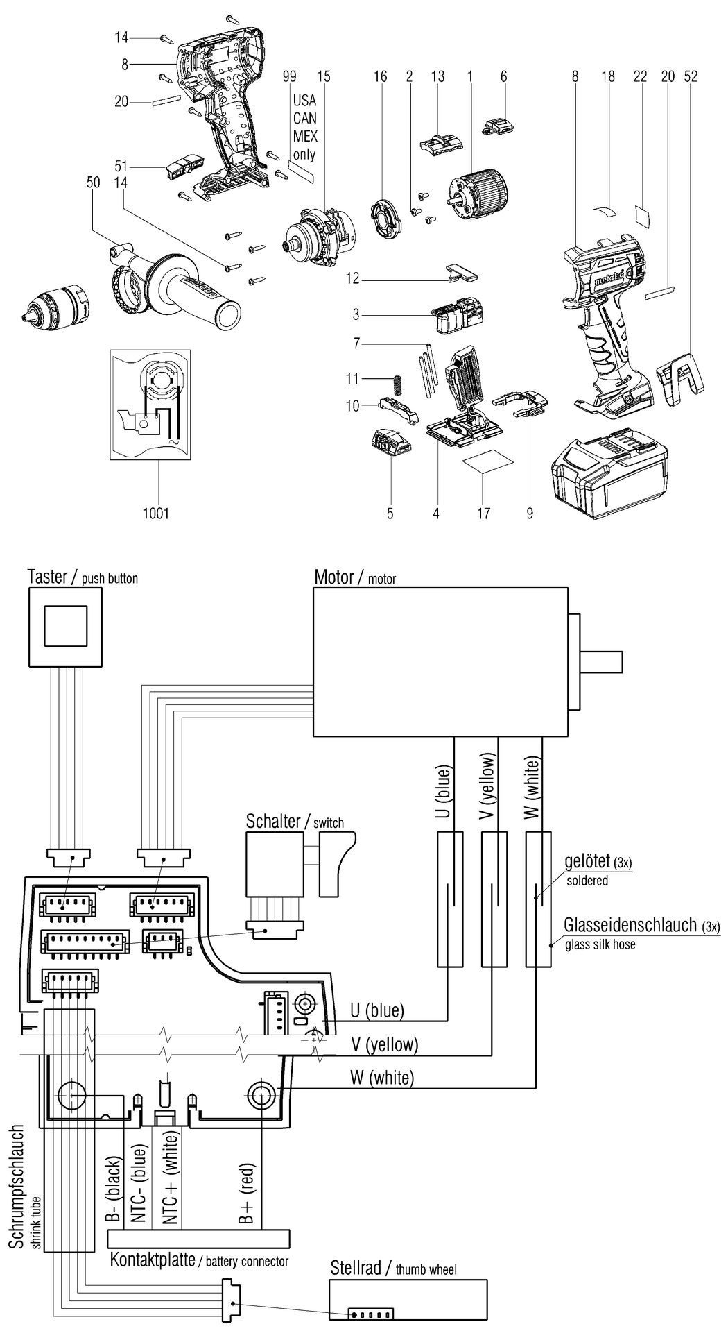 Metabo BS 18 LTX BL Quick / 02197000 / - Spare Parts