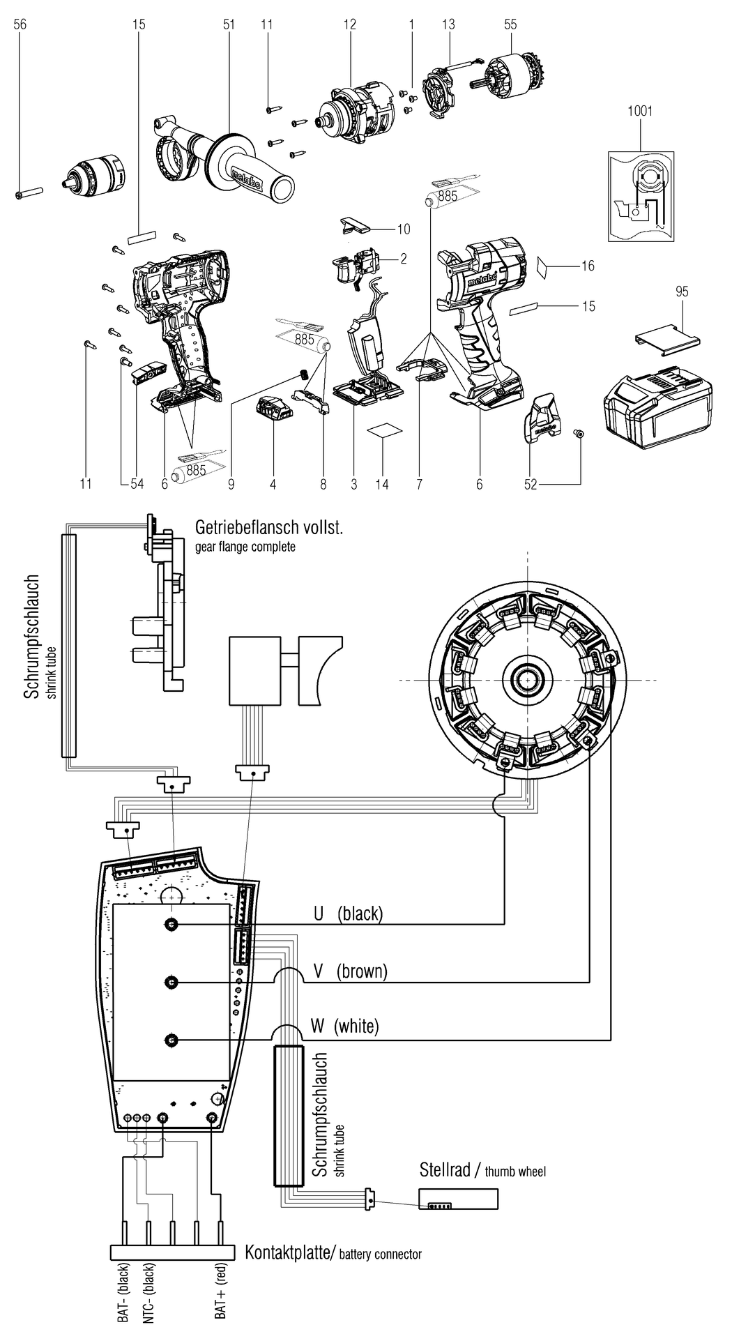 Metabo BS 18 LTX-3 BL I / 02354000 / - Spare Parts