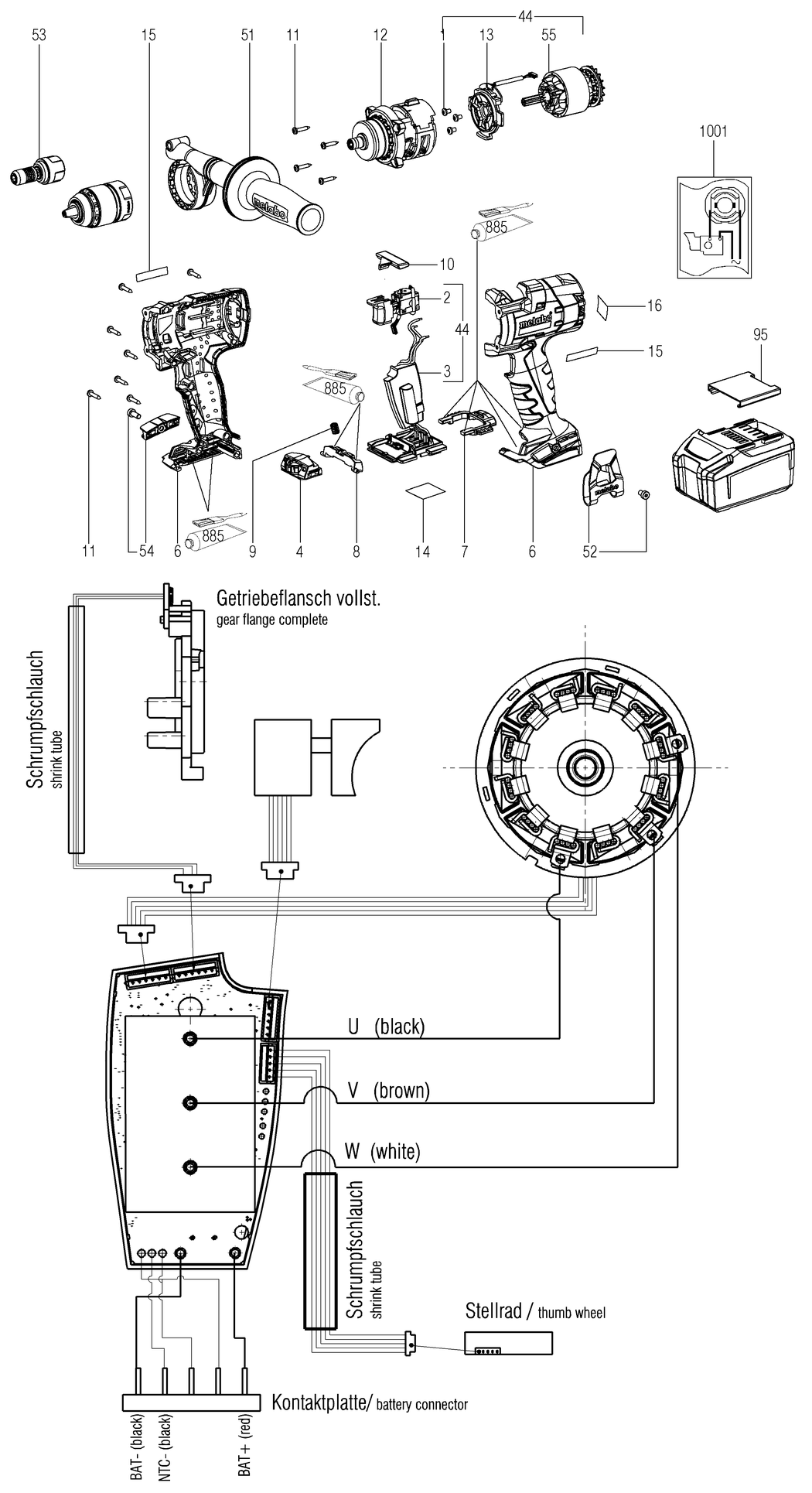 Metabo BS 18 LTX-3 BL Q I / 02355000 / - Spare Parts