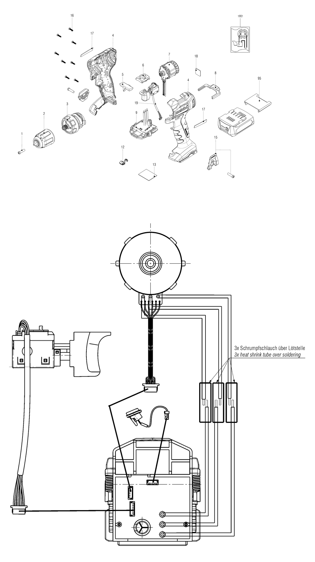 Metabo PowerMaxx BS 12 BL / 01038000 / - Spare Parts