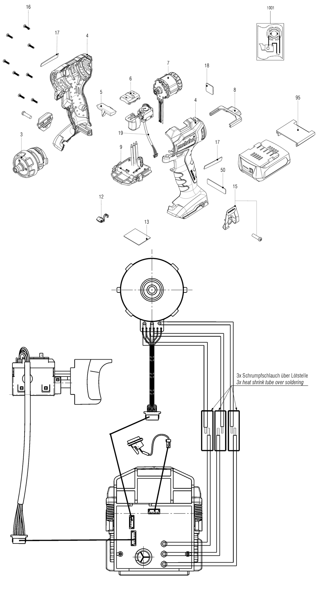 Metabo PowerMaxx BS 12 BL Q / 01039000 / - Spare Parts