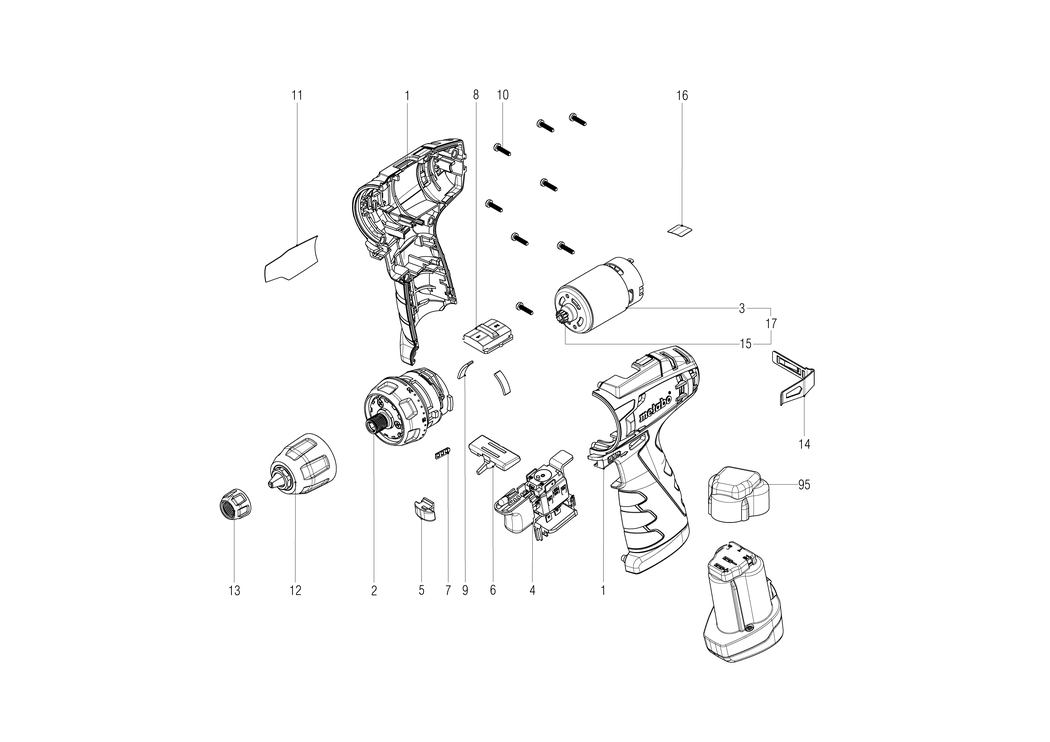 Metabo PowerMaxx BS Basic Plus / 18140000 / - Spare Parts