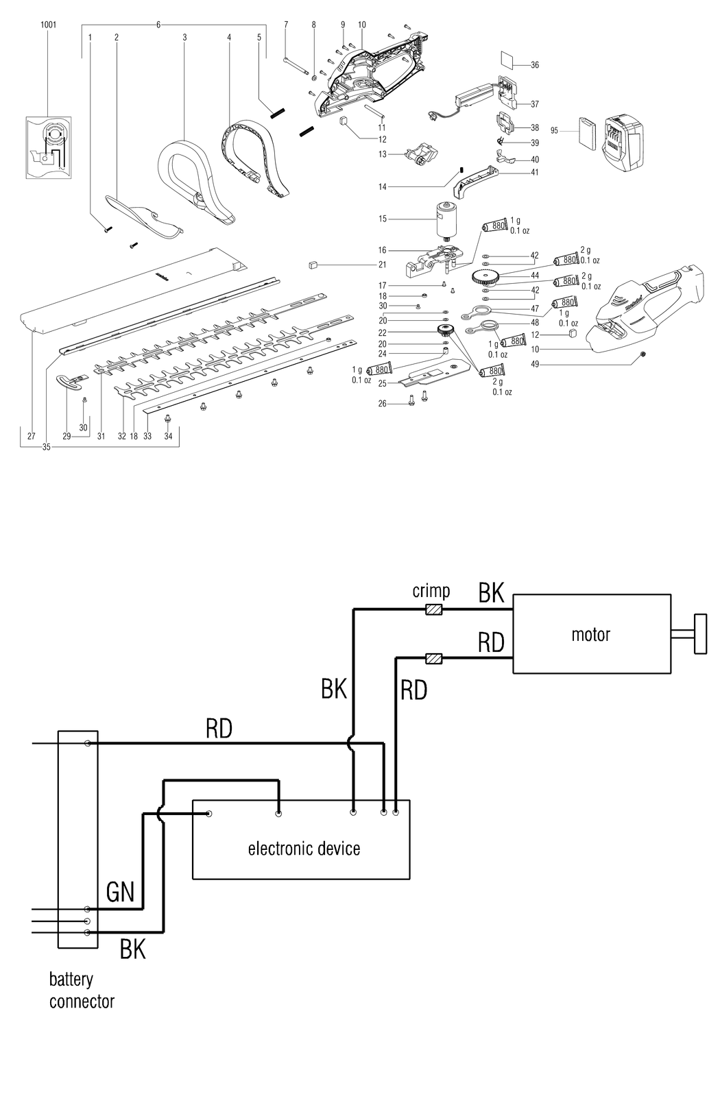 Metabo AHS 18-45 V / 00466000 / - Spare Parts