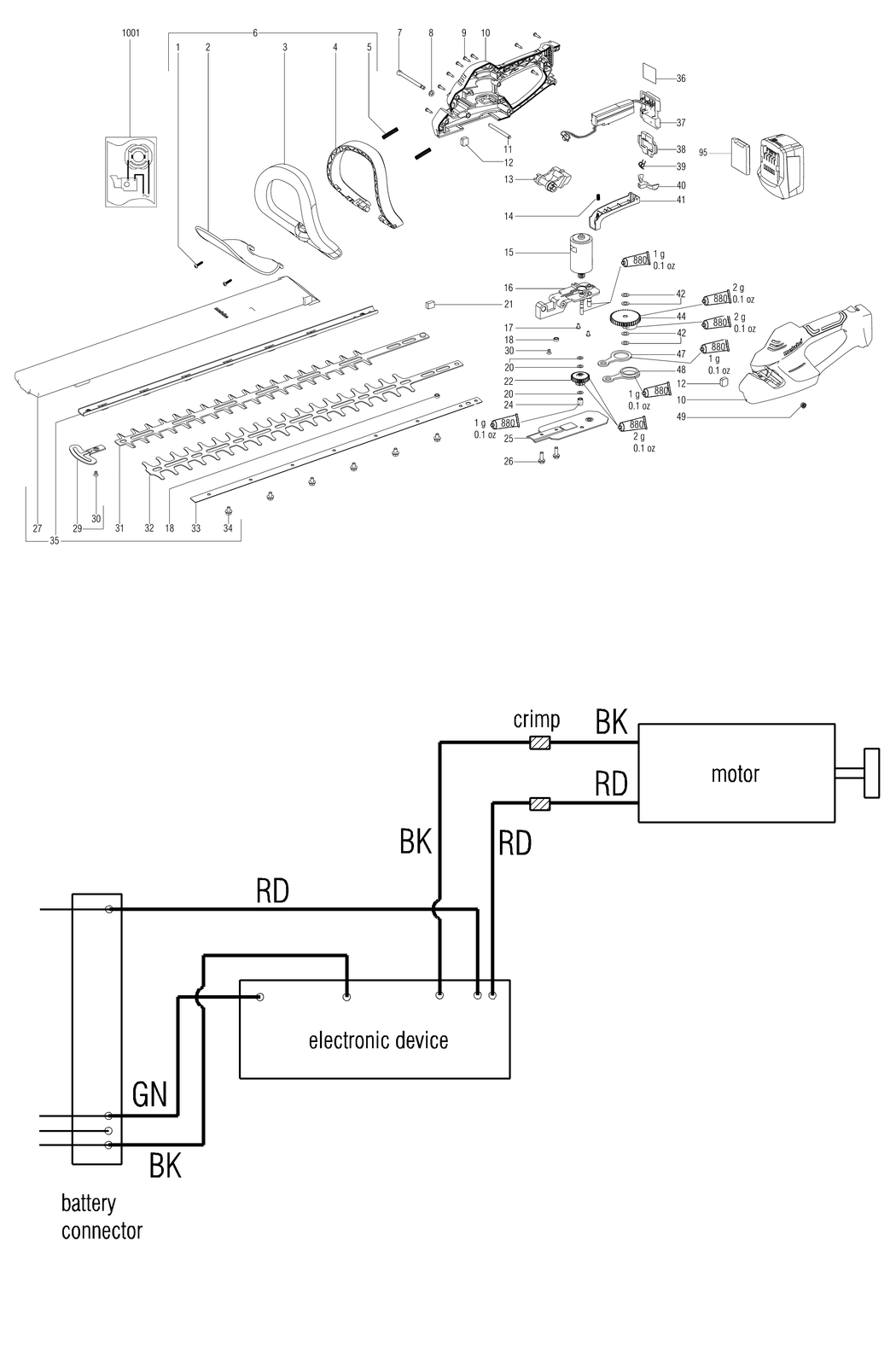 Metabo AHS 18-65 V / 00467000 / - Spare Parts