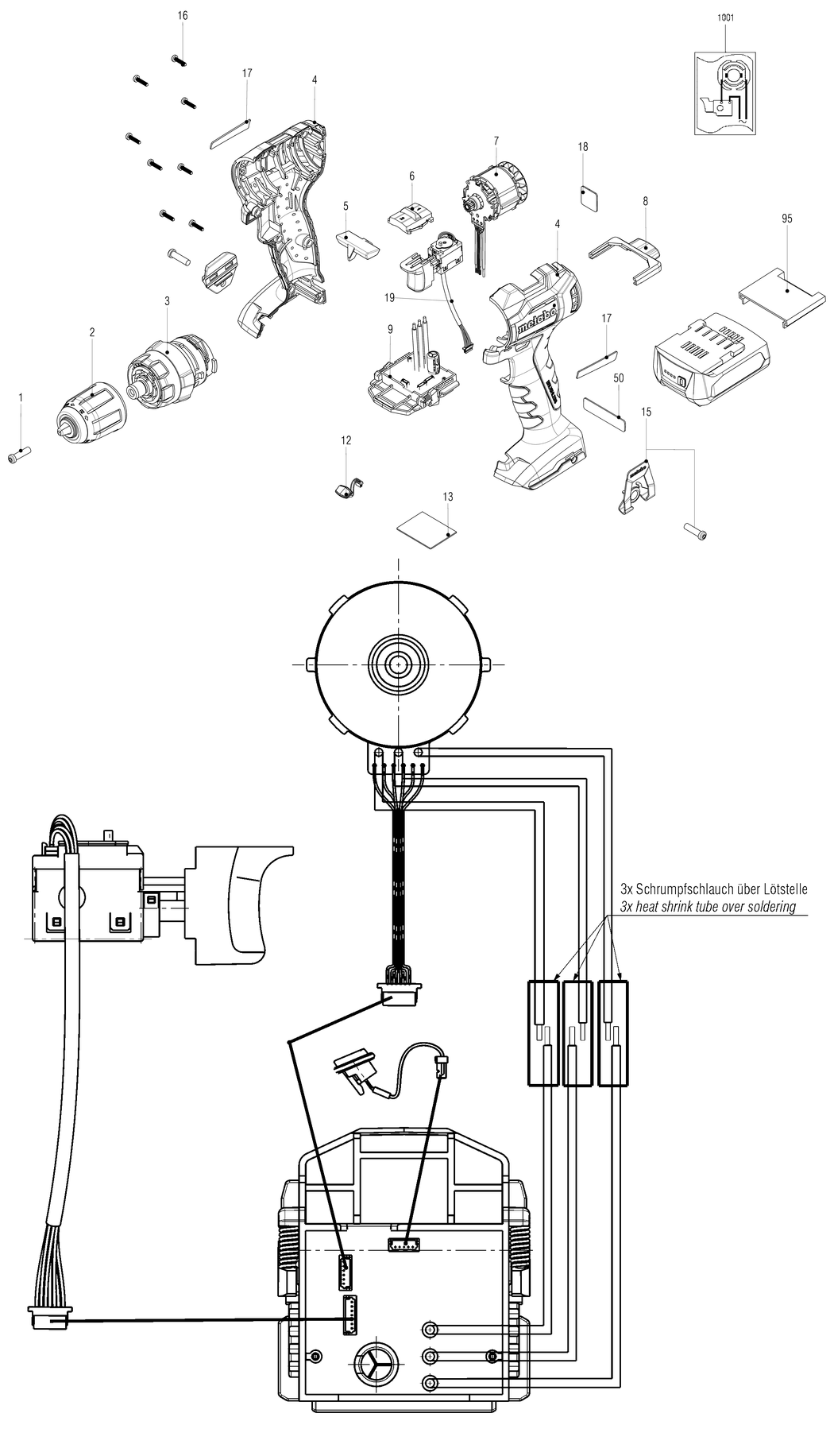 Metabo PowerMaxx SB 12 BL / 01077000 / - Spare Parts