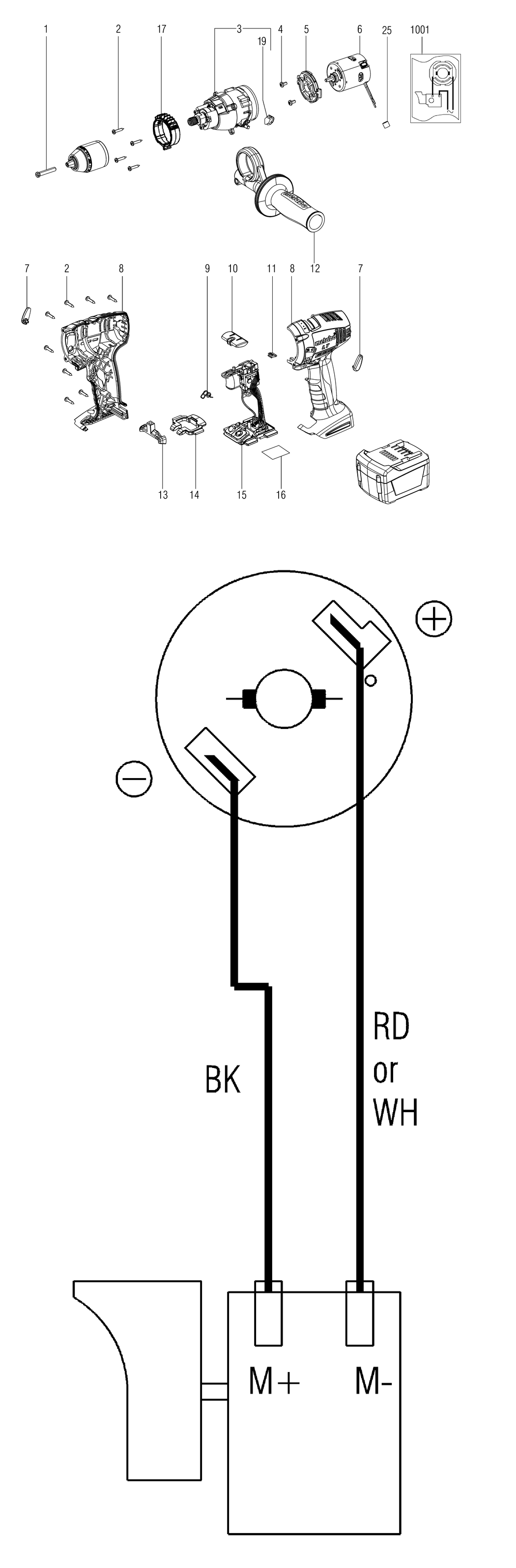 Metabo SB 14.4 LT Impuls / 02140001 / - Spare Parts