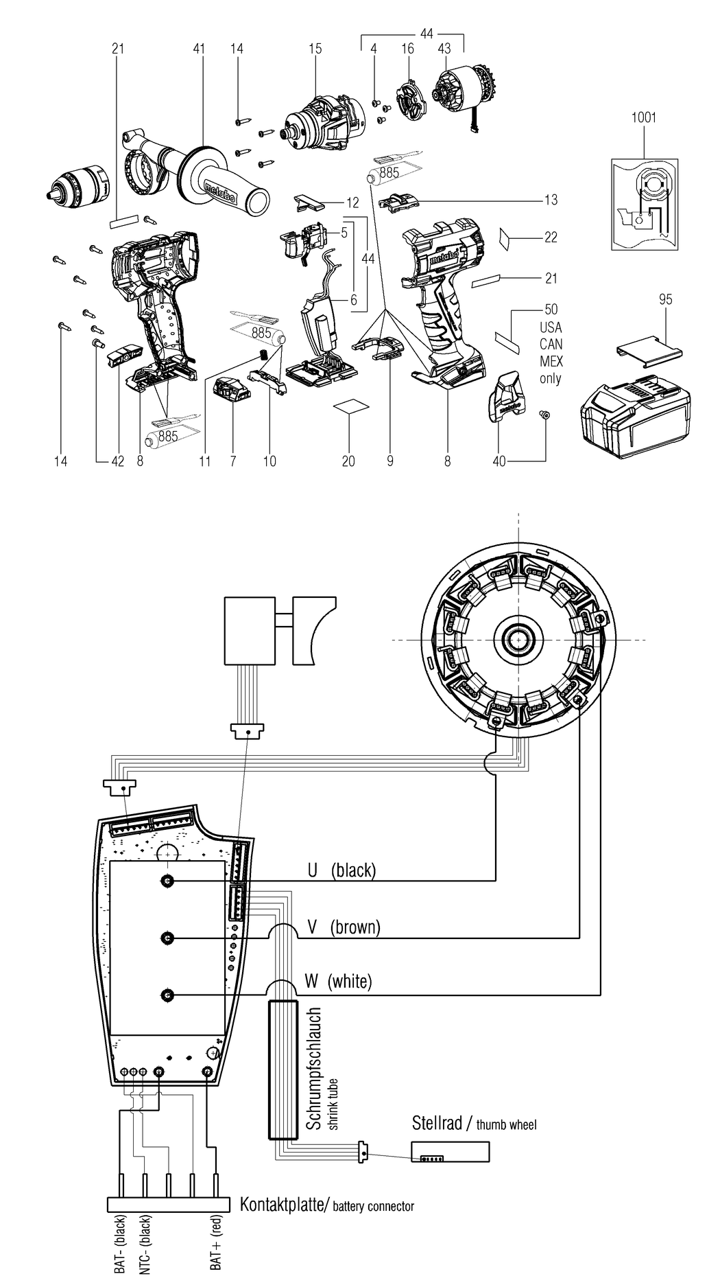 Metabo SB 18 LTX BL Q I / 02353000 / - Spare Parts