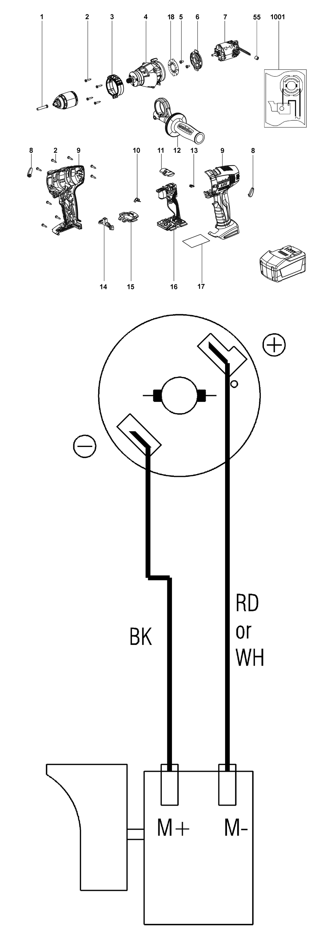 Metabo SB 18 LTX Impuls / 02148000 / - Spare Parts