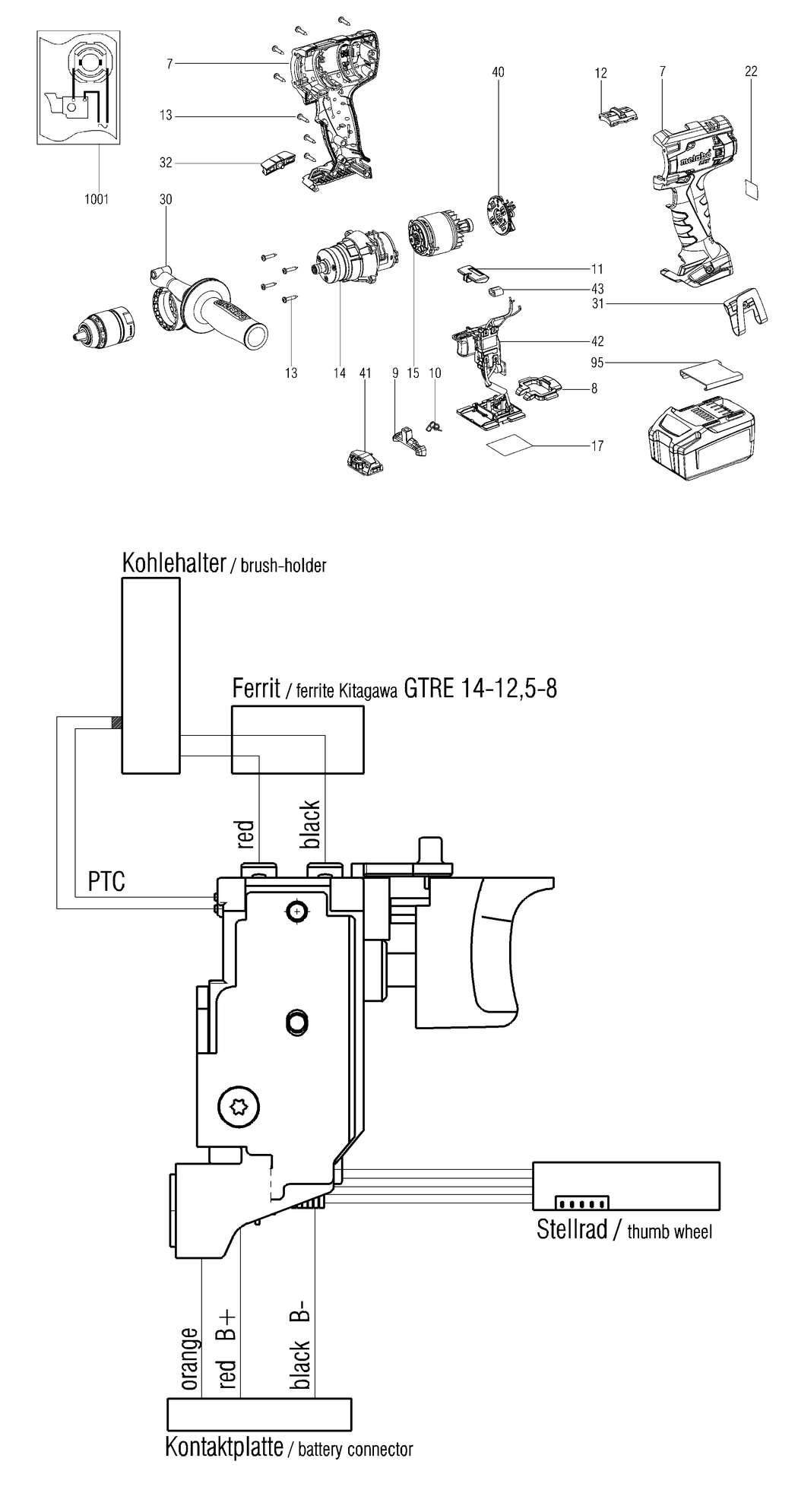 Metabo SB 18 LTX Quick / 02200000 / - Spare Parts