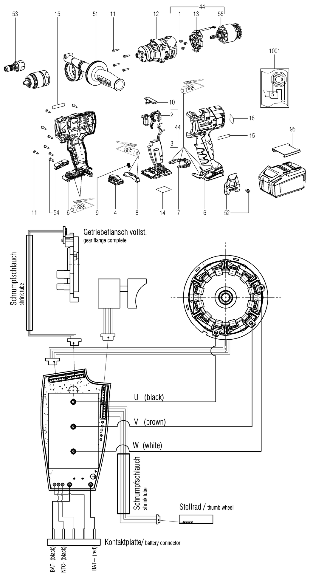 Metabo SB 18 LTX-3 BL Q I / 02357000 / - Spare Parts