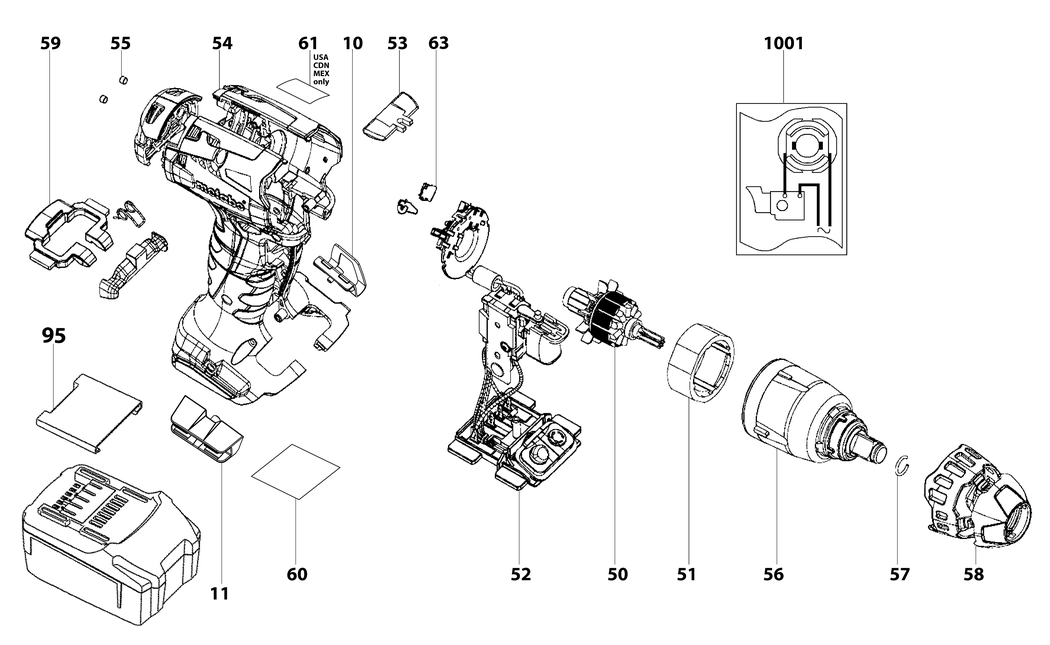 Metabo SSW 18 LTX 200 / 18201370 / - Spare Parts