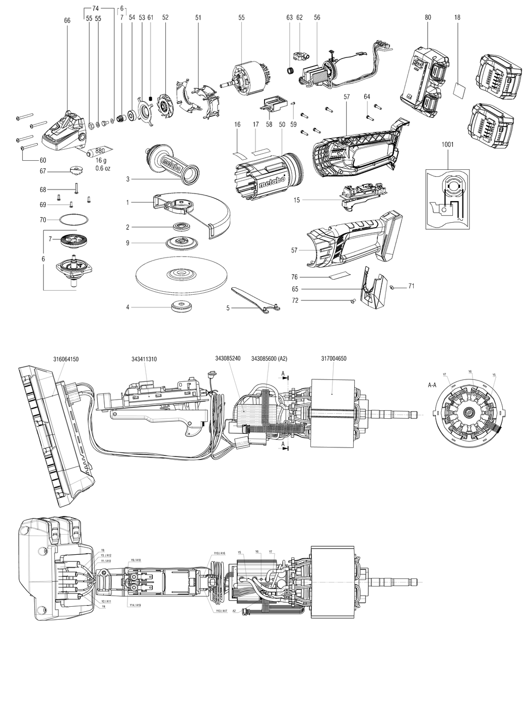 Metabo WPB 36-18 LTX BL 230 / 13102000 / - Spare Parts