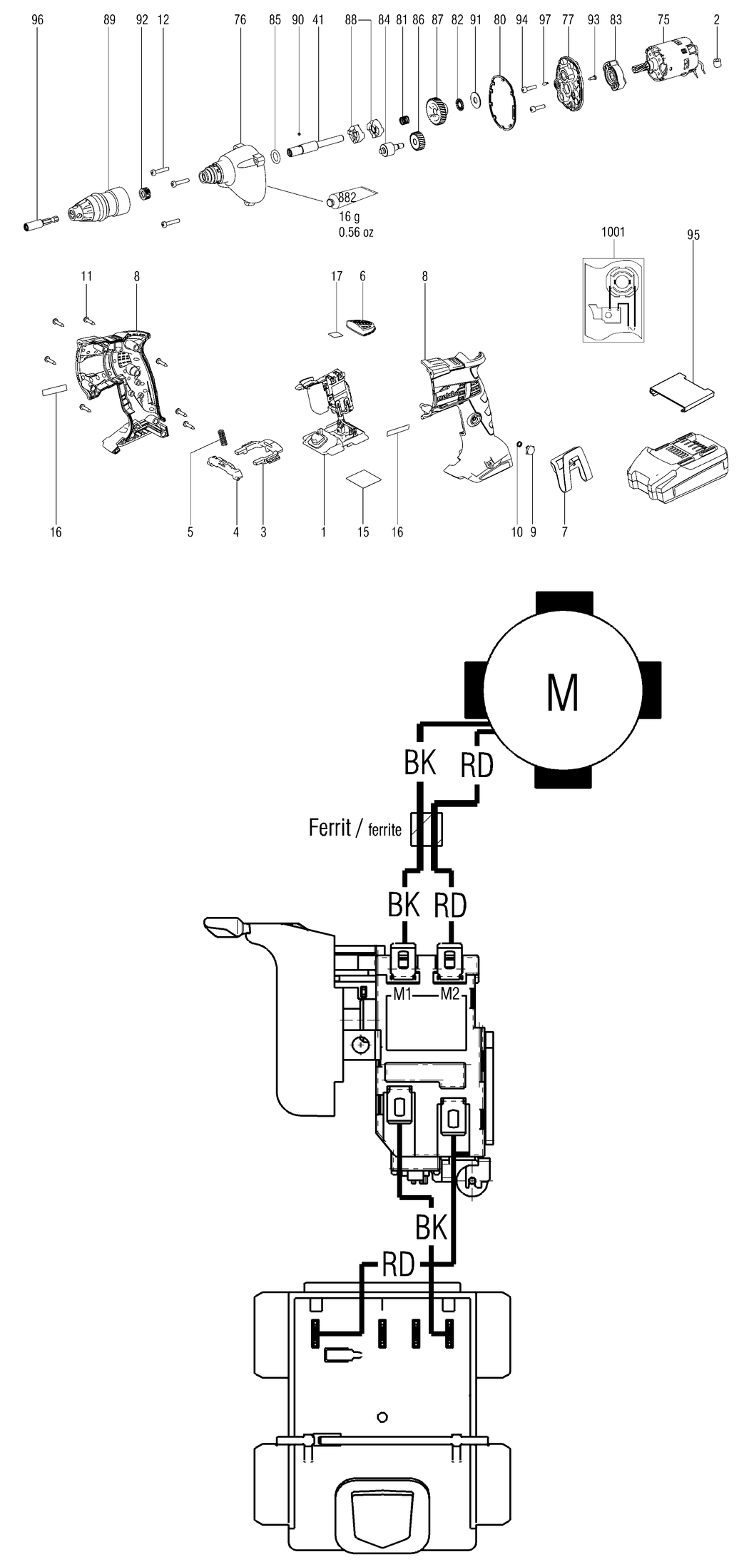 Metabo SE 18 LTX 2500 / 20047000 / - Spare Parts