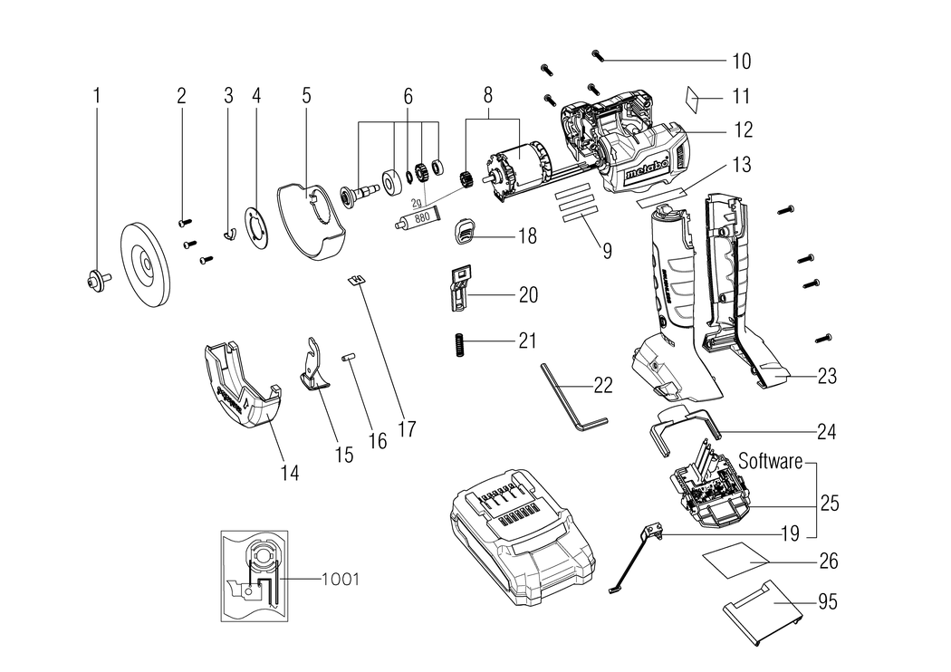 Metabo CC 18 LTX BL / 00349000 / - Spare Parts