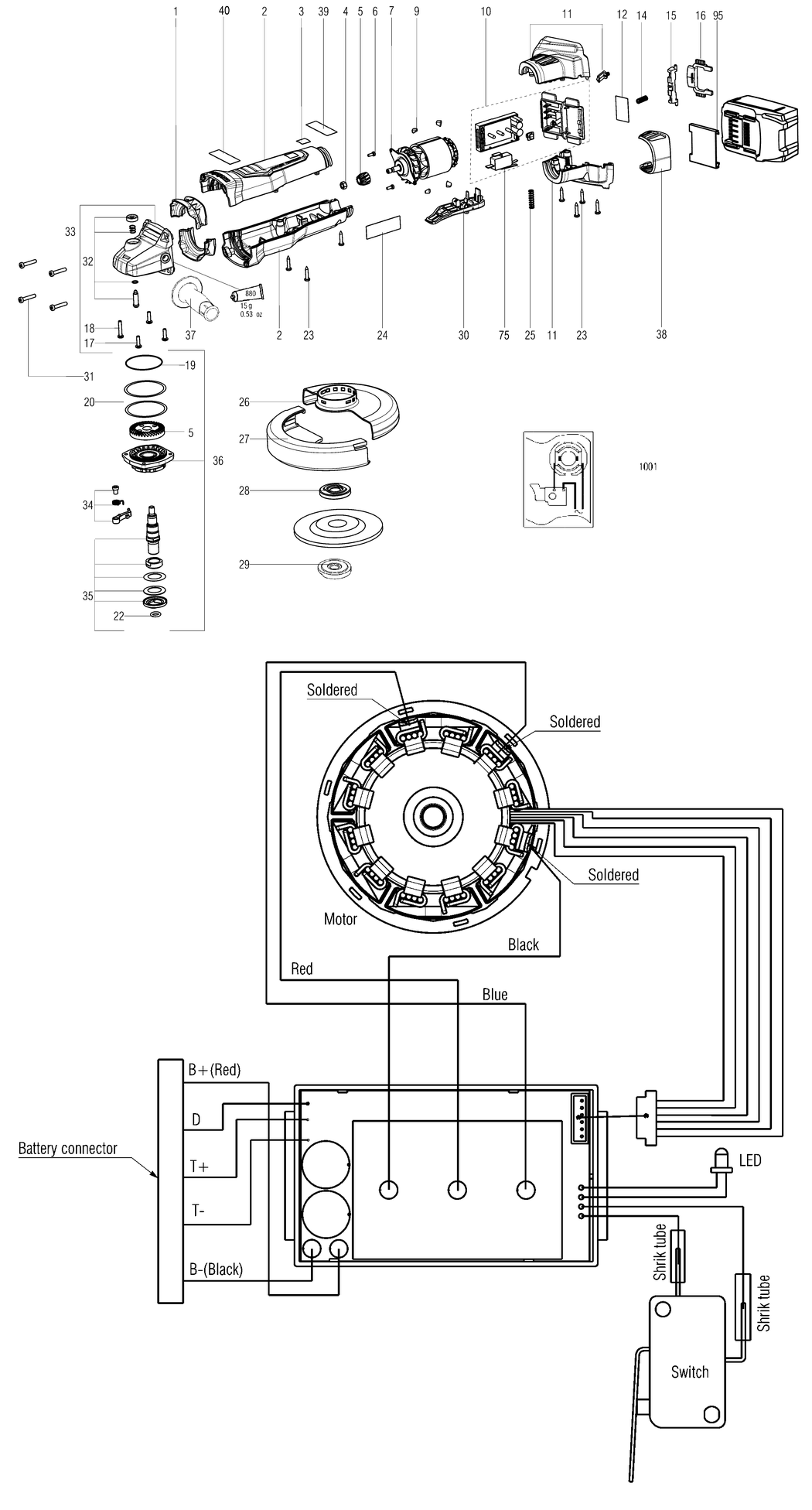 Metabo WPB 18 LTX BL 115 / 13074420 / - Spare Parts