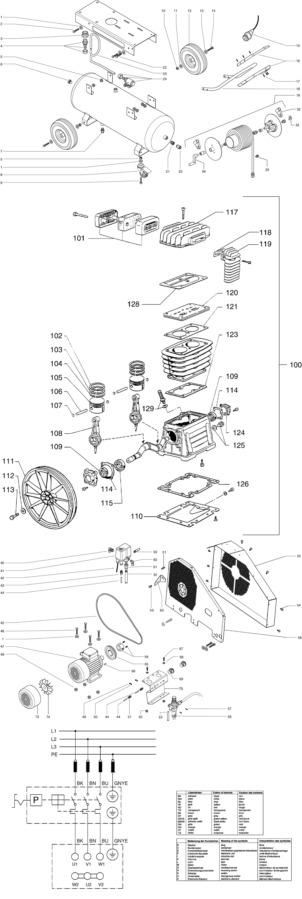 Metabo MEGA 500 D / 0010056004 11 / 3 / 400V/50Hz Spare Parts