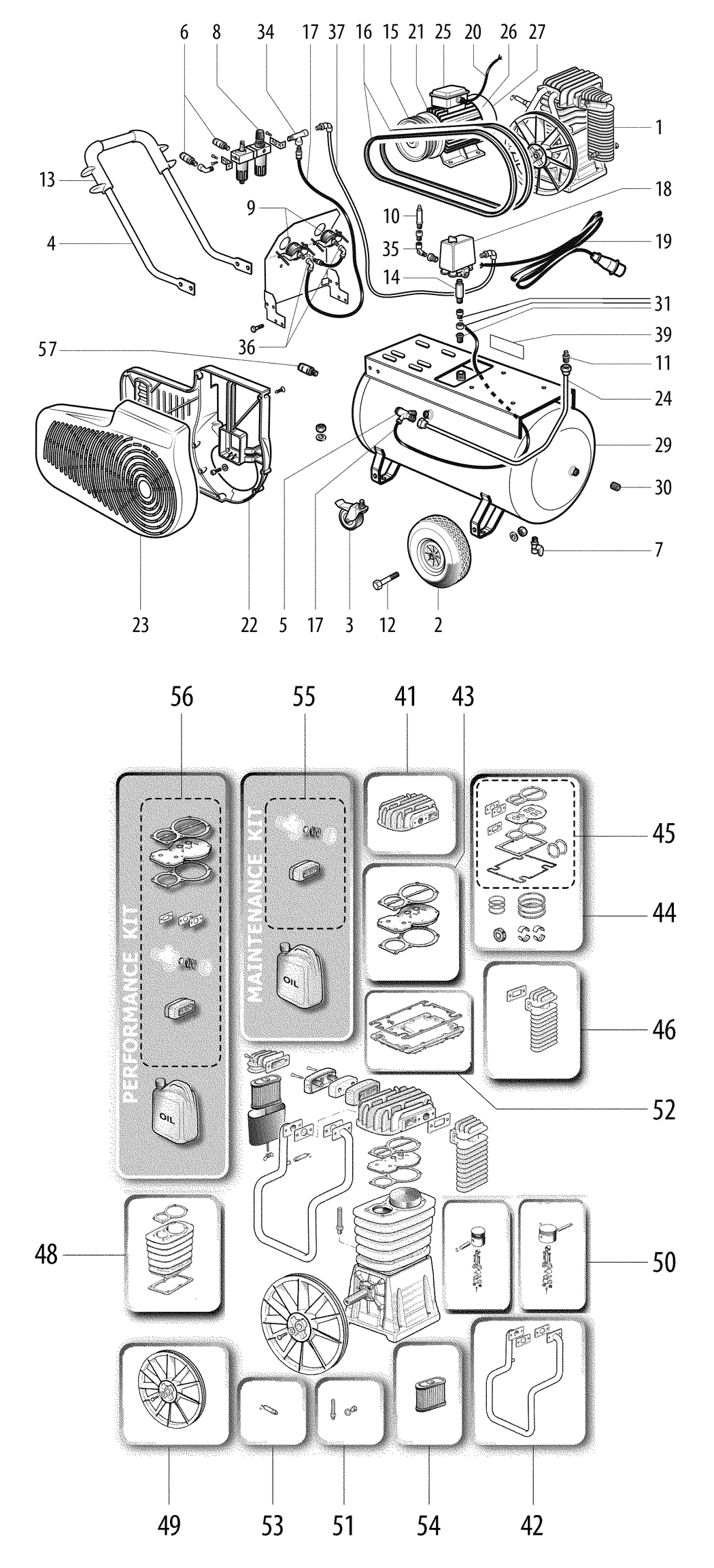 Metabo Mega 550-90 D / 01540000 / 3 / 400V/50Hz Spare Parts