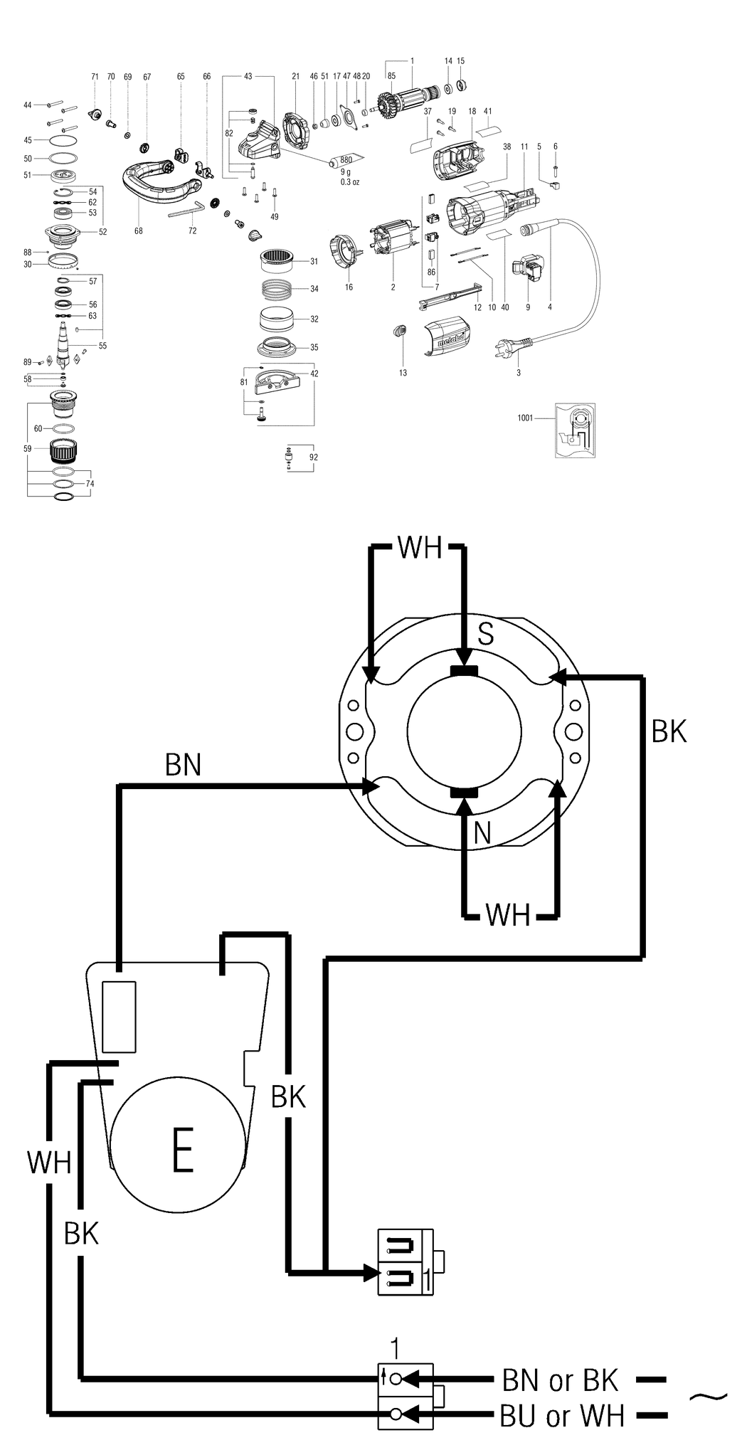 Metabo KFM 9-3 RF / 01751002 / EU 230V Spare Parts