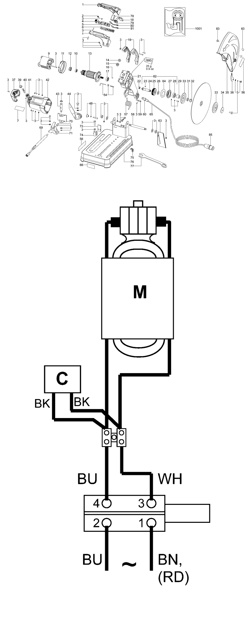 Metabo CS 23-355 / 21001000 / 99 Spare Parts