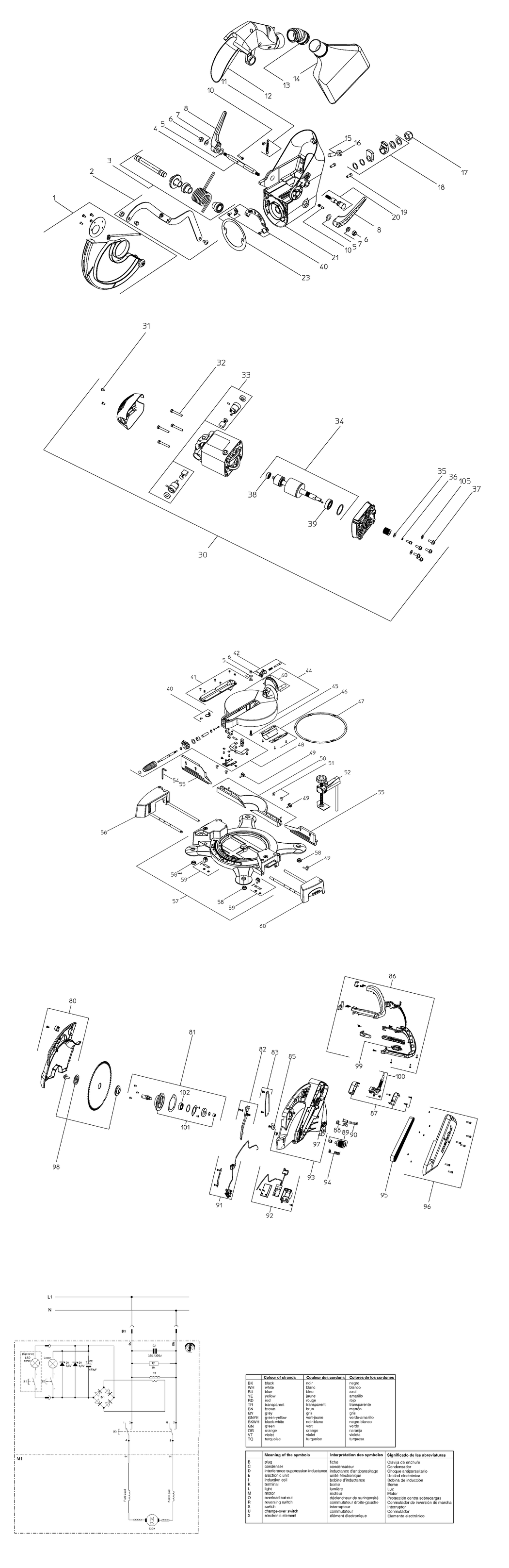 Metabo KS 254 Plus / 0102540100 11 / EU 230V Spare Parts