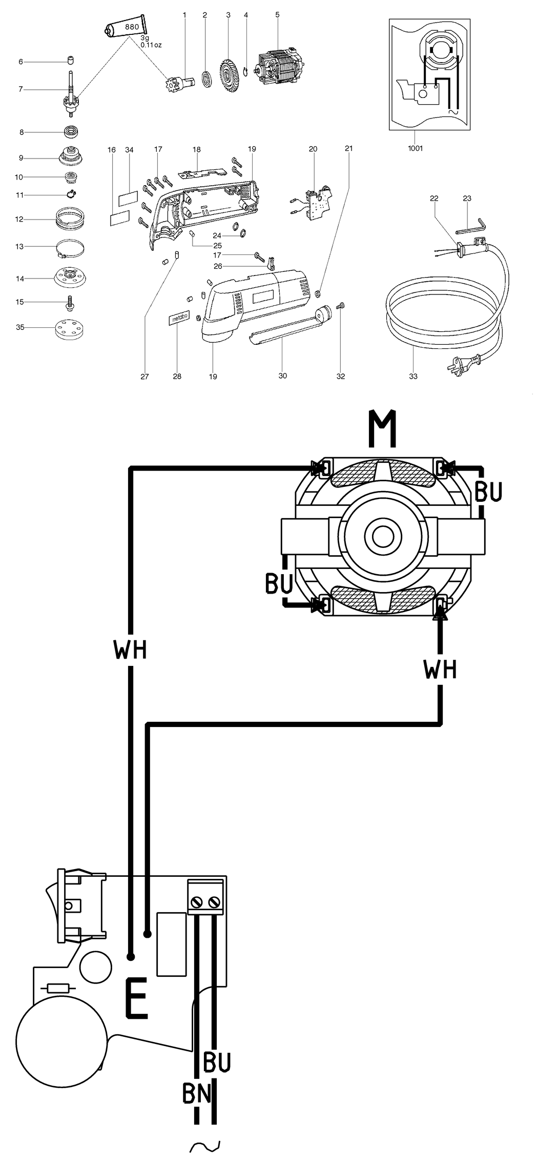 Metabo SX E 400 / 00405180 / CH 230V Spare Parts