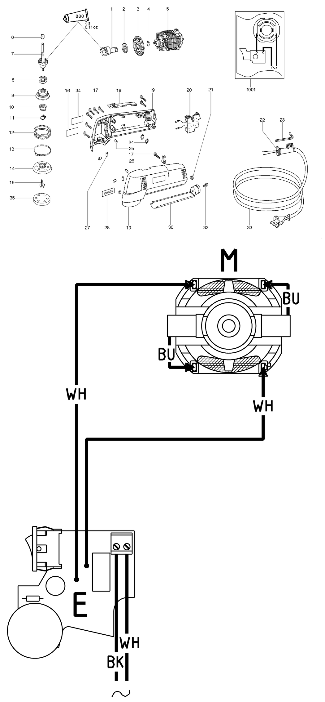 Metabo SX E 400 / 00405420 / US 120V Spare Parts