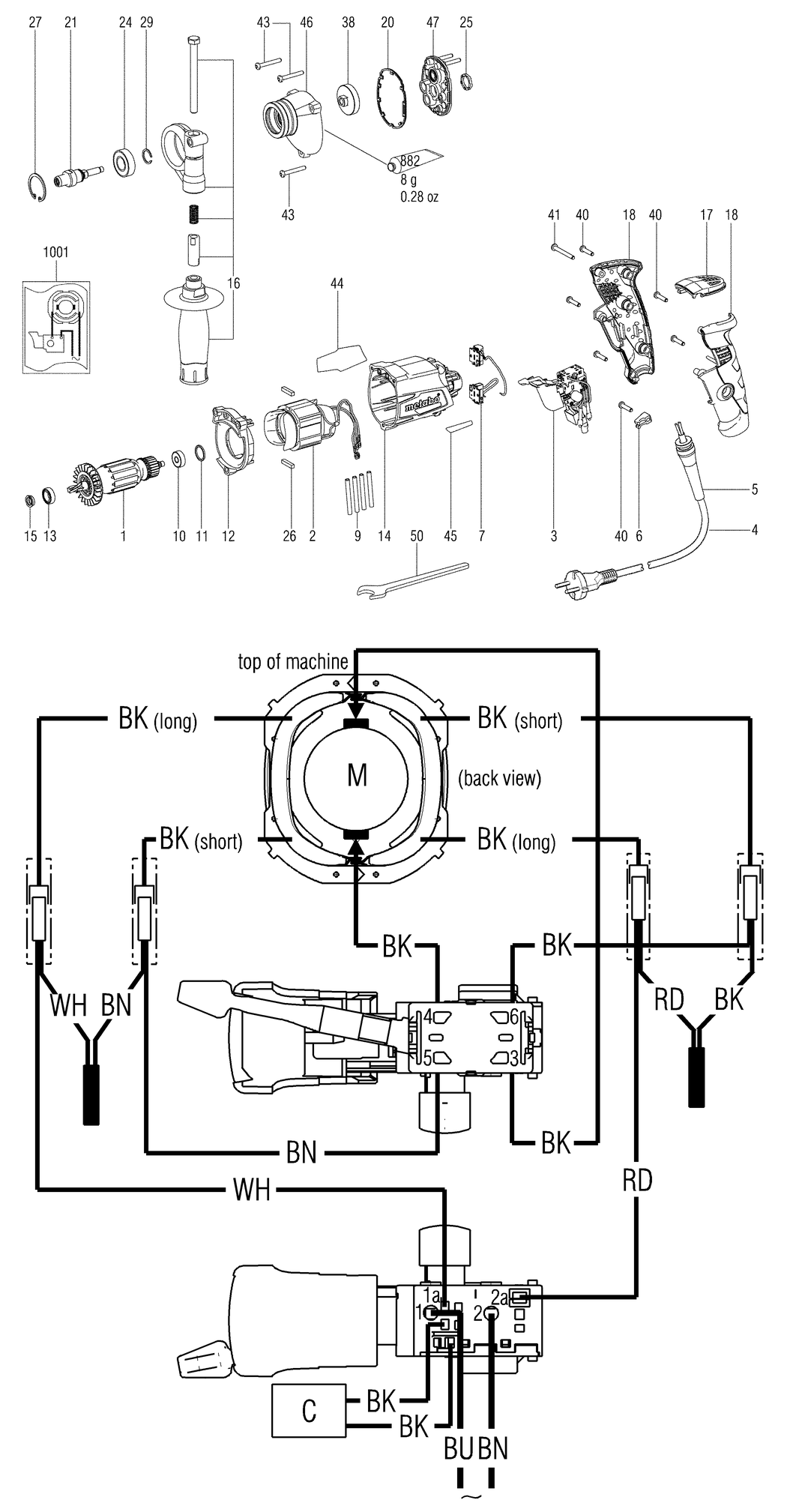 Metabo BE 500/6 / 00343000 / EU 230V Spare Parts