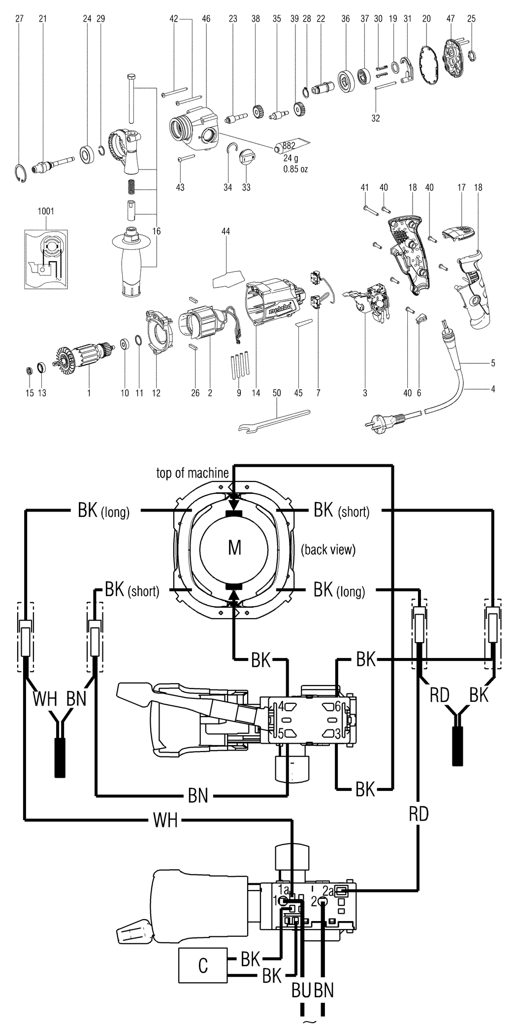 Metabo BE 600/13-2 / 00383000 / EU 230V Spare Parts