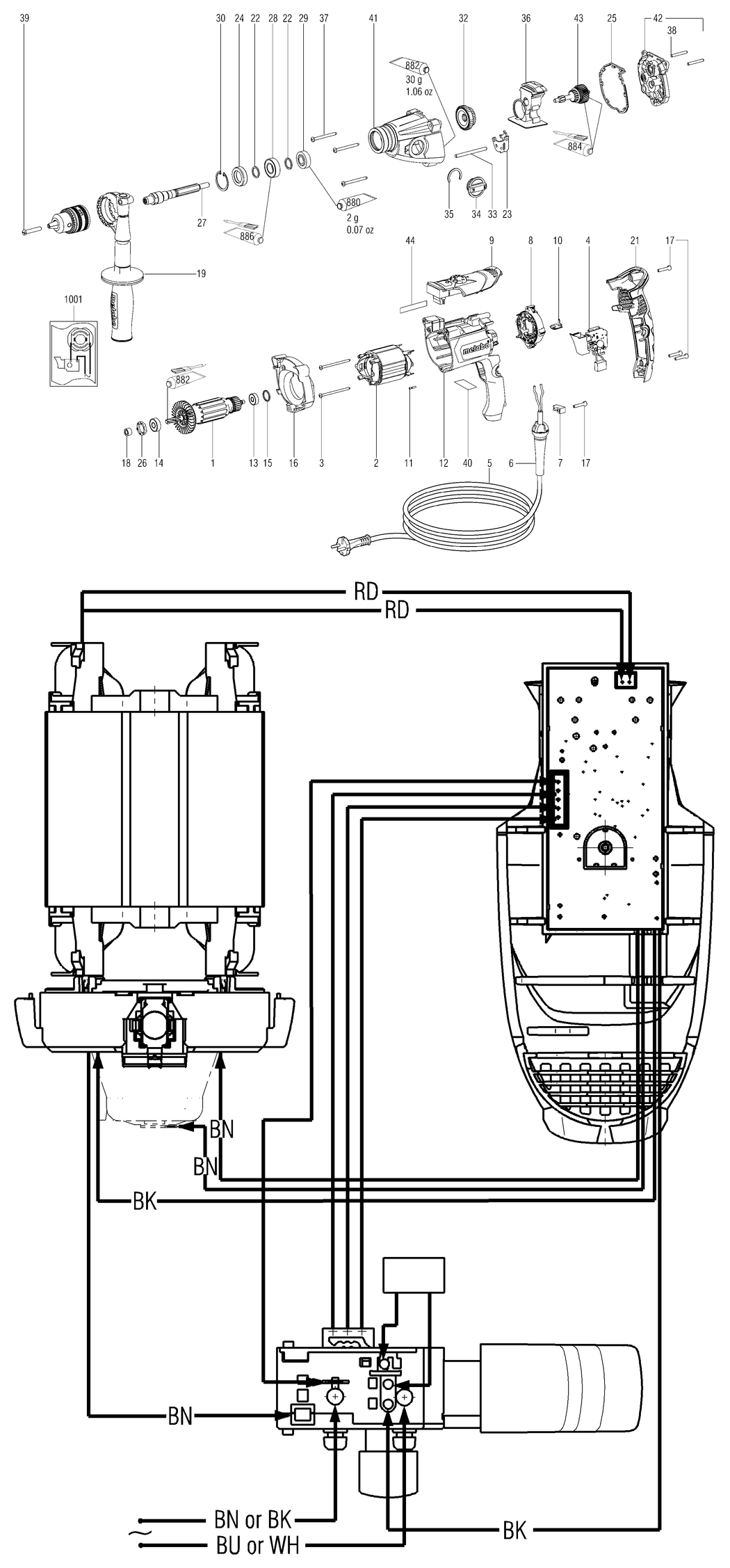 Metabo BEV 1300-2 / 00574000 / EU 230V Spare Parts