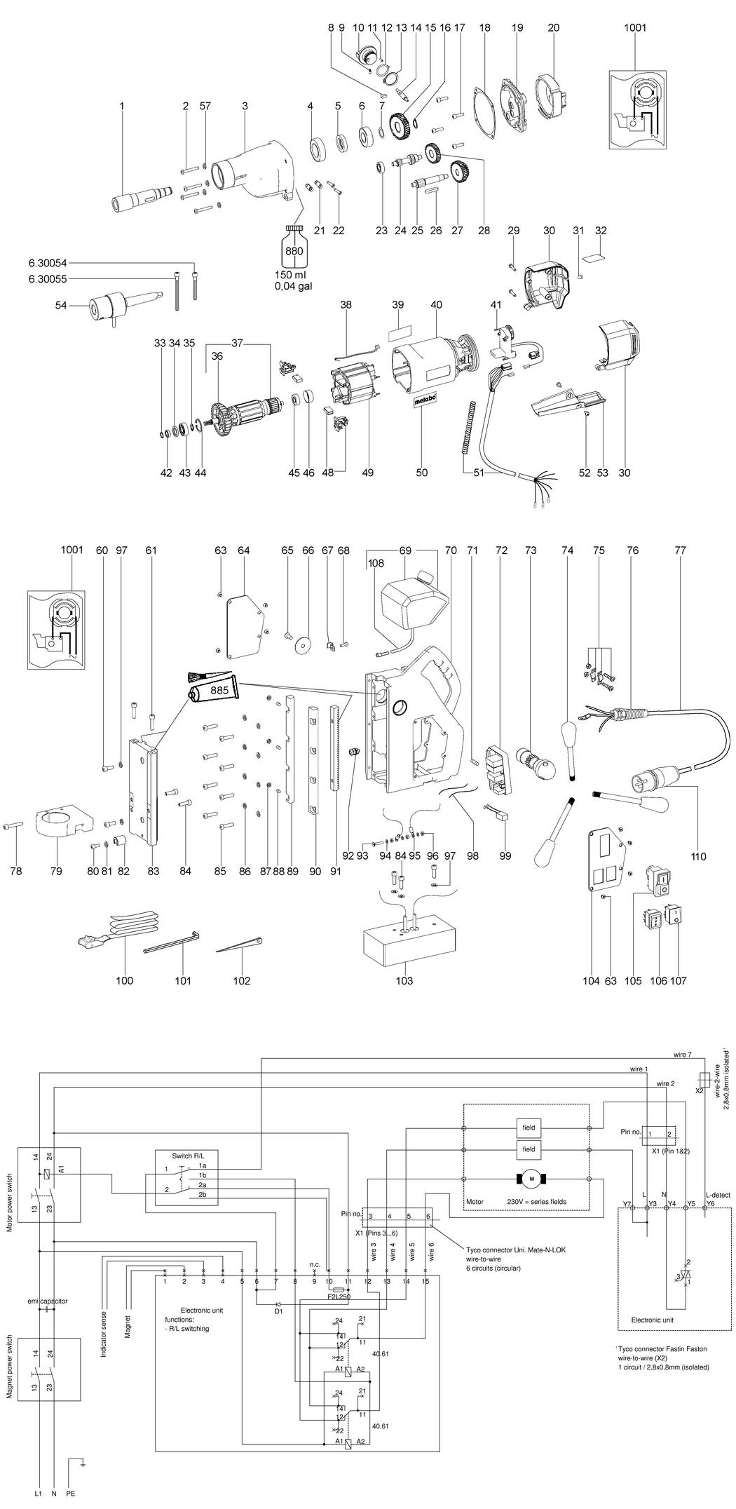 Metabo MAG 50 / 21005000 / 99 Spare Parts