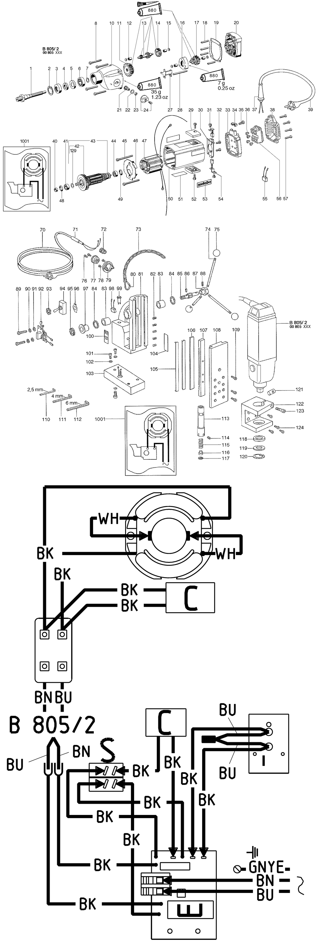 Metabo MAG 832 / 00832000 / EU 230V Spare Parts