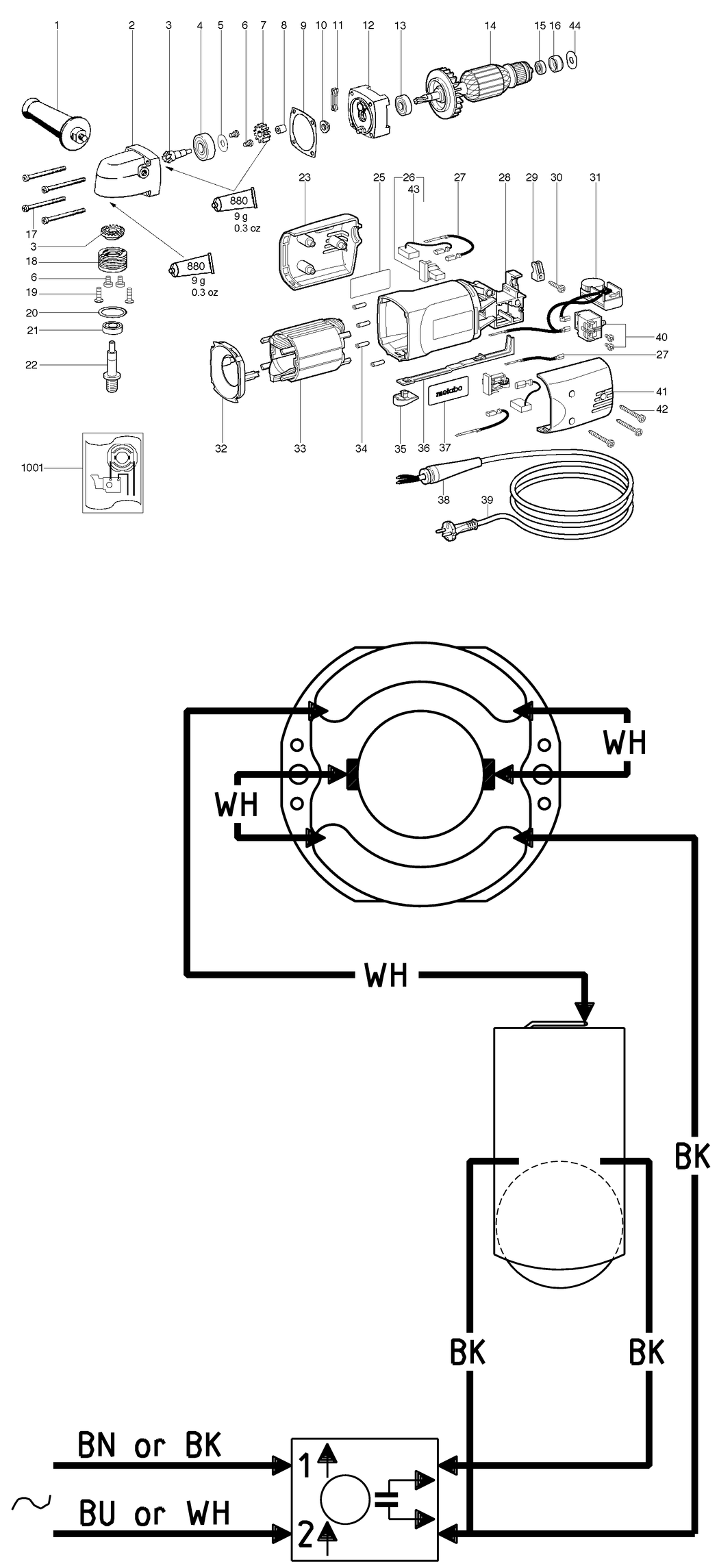 Metabo WBE 700 / 00512000 / EU 230V Spare Parts