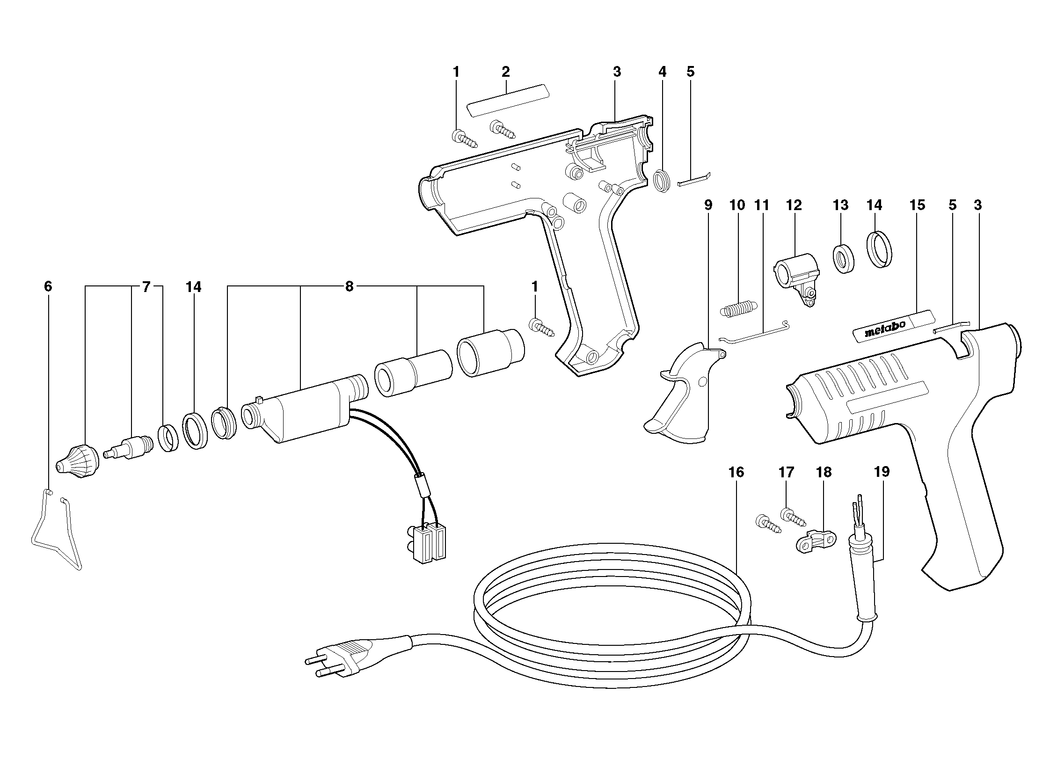 Metabo KE 3000 / 18121000 / EU 230V Spare Parts