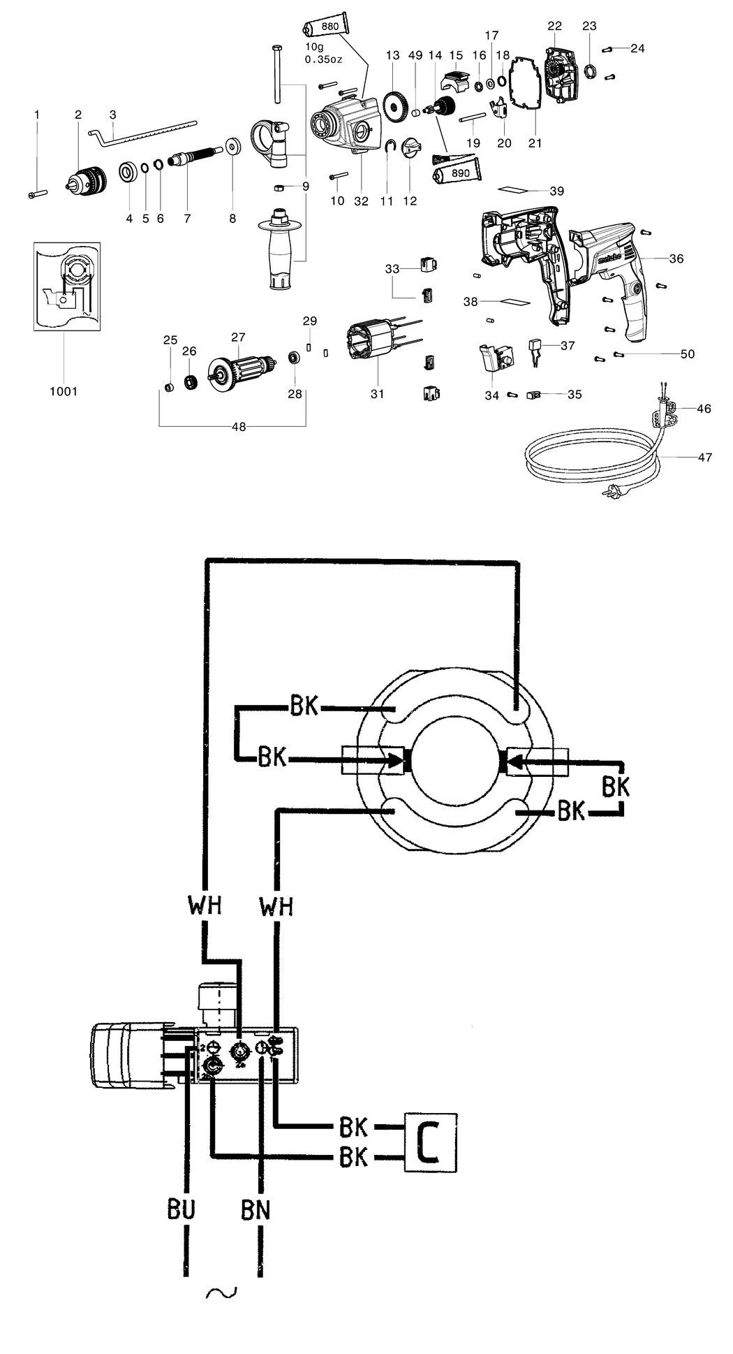 Metabo SB 760 / 00840000 / EU 230V Spare Parts
