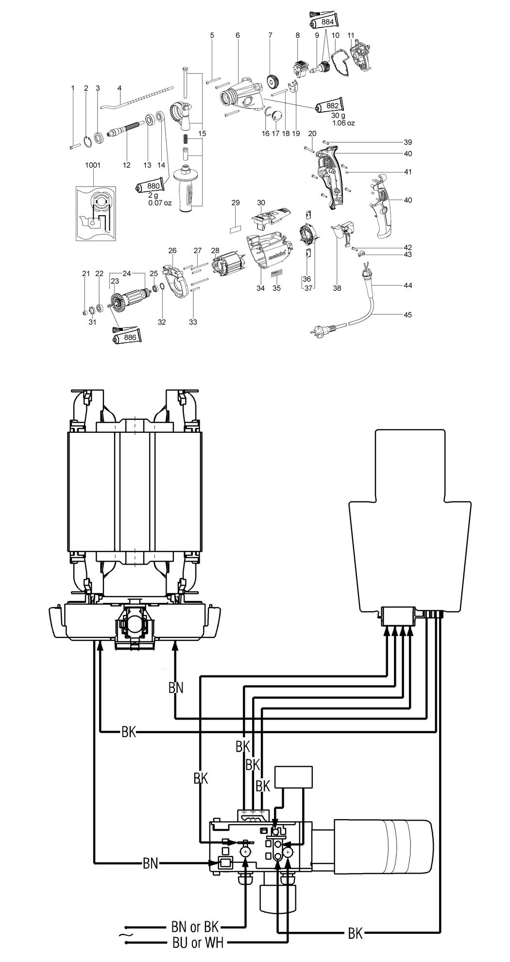 Metabo SBE 1000 / 00866000 / EU 230V Spare Parts