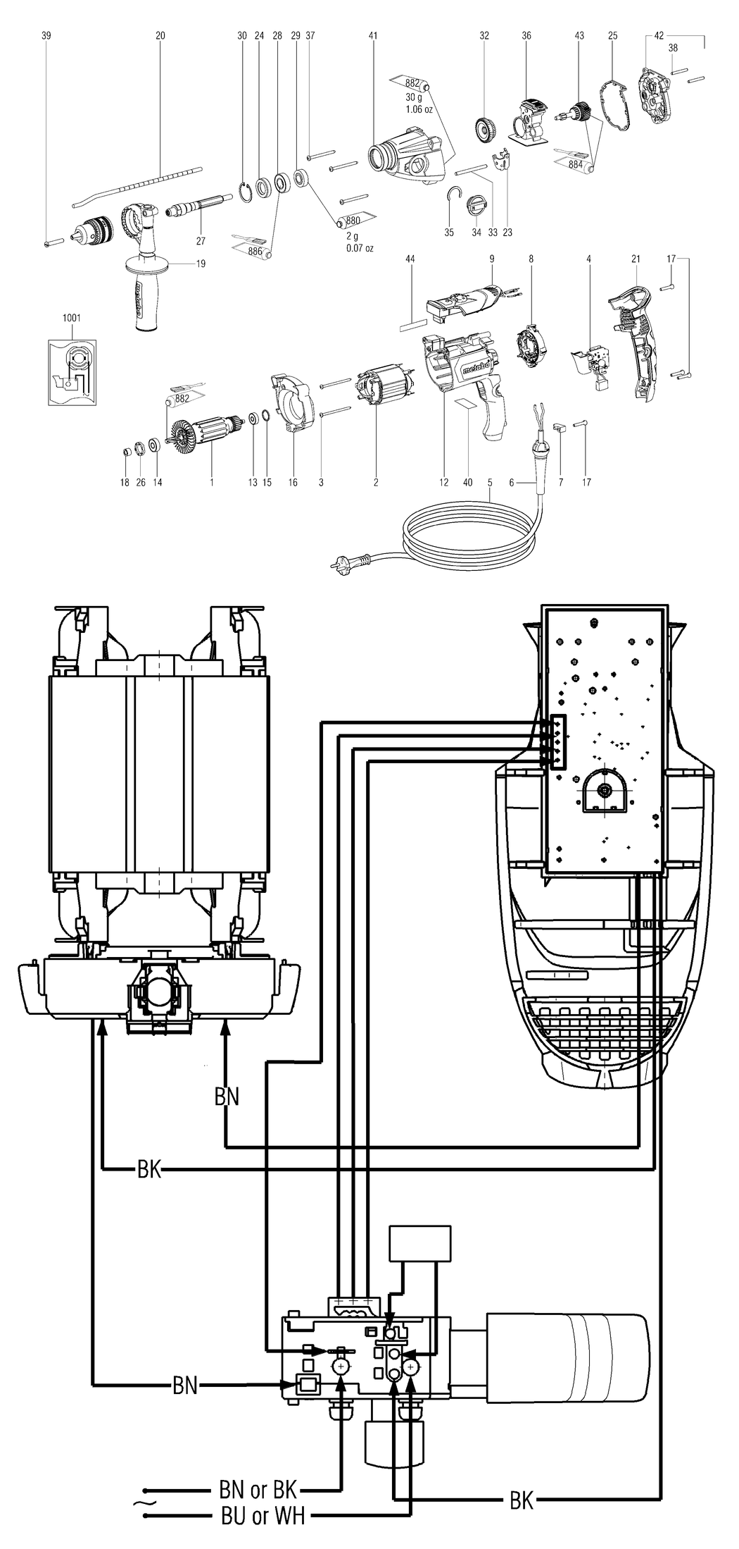 Metabo SBEV 1000-2 / 00783000 / EU 230V Spare Parts