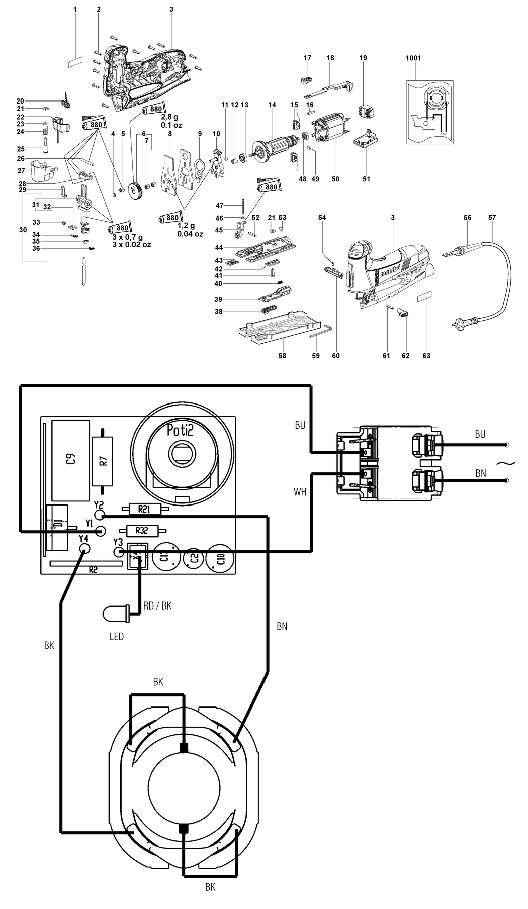 Metabo STE 90 SCS / 01042000 / EU 230V Spare Parts