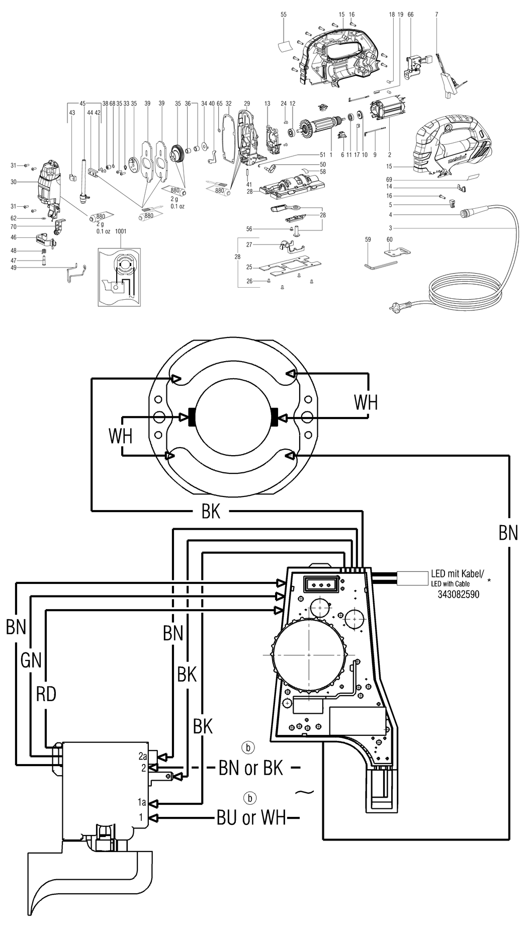 Metabo STEB 140 / 01402420 / US 120V Spare Parts