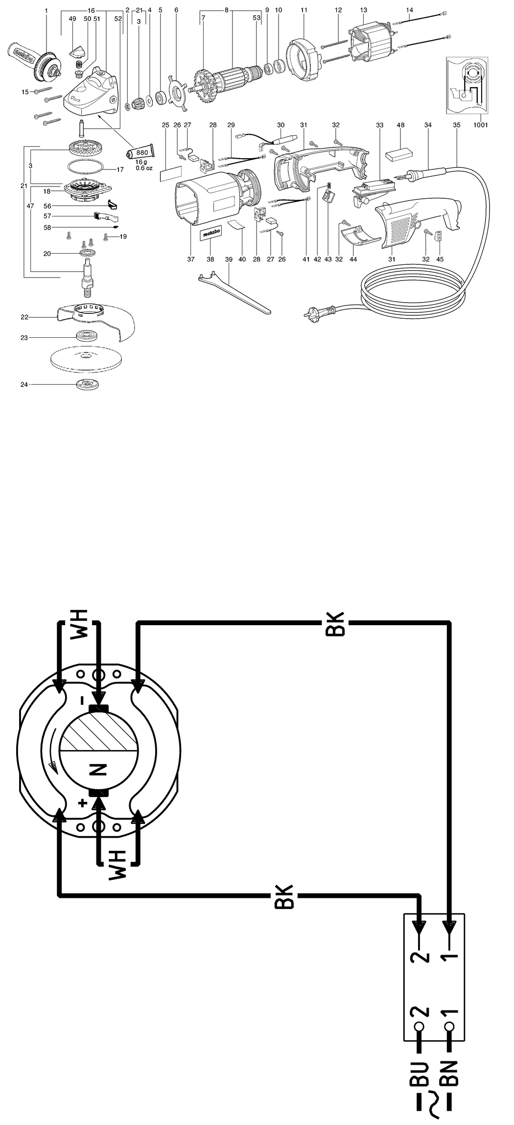 Metabo W 14-150 Ergo / 06251001 / EU 230V Spare Parts