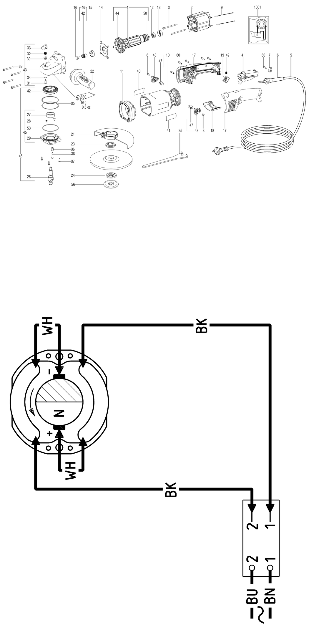 Metabo W 17-180 / 00177190 / AU 240V Spare Parts