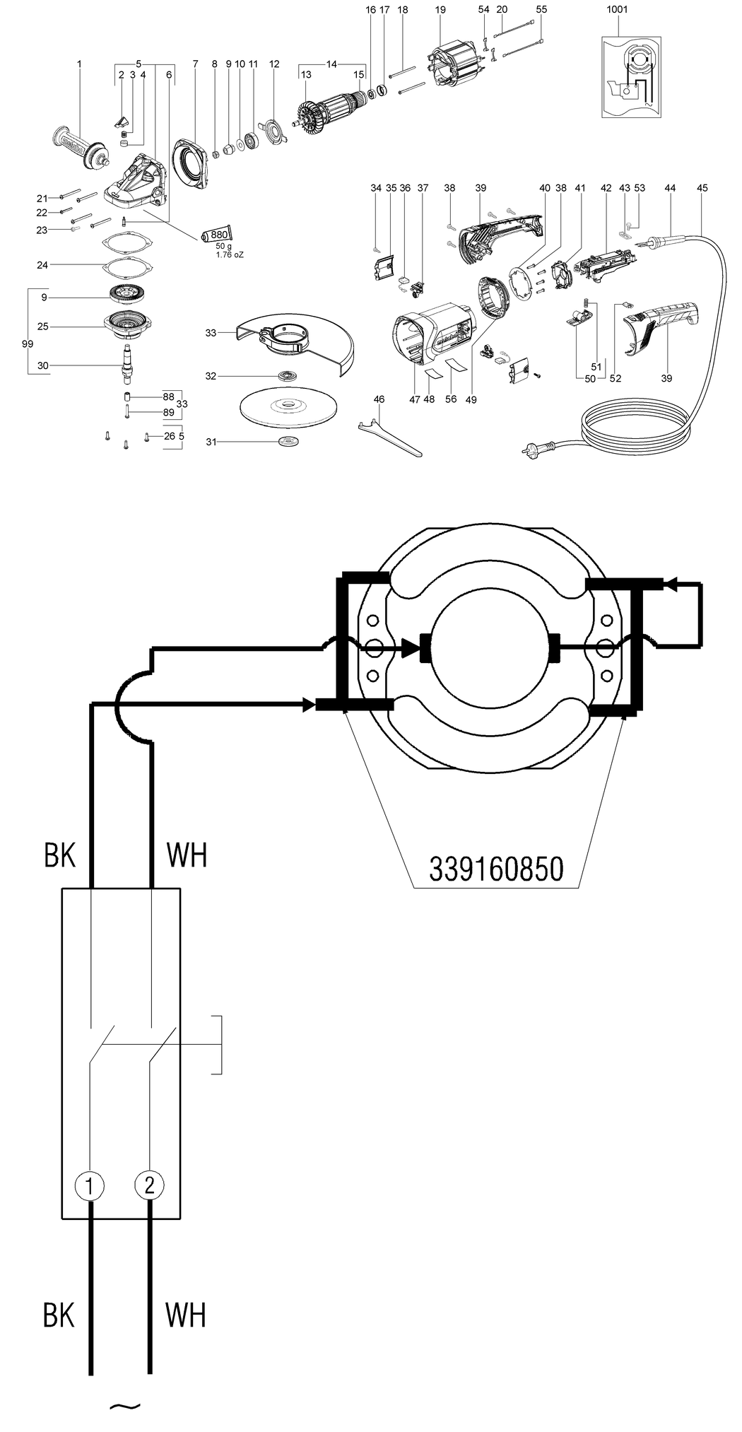 Metabo W 26-230 MVT / 06474420 / US 120V Spare Parts