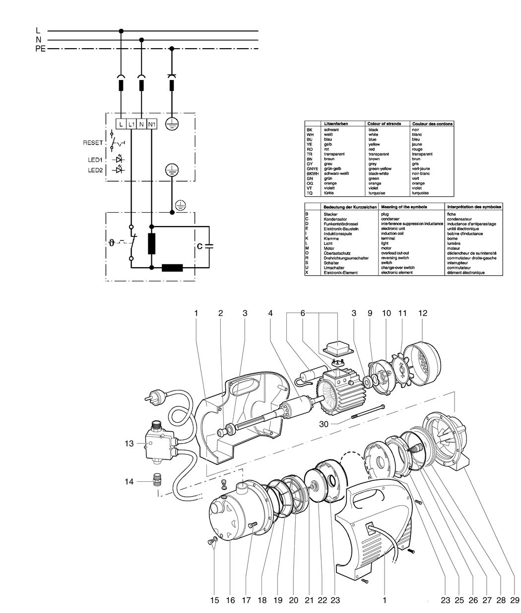 Metabo HWA 5500 M / 0250550030 11 / EU 230V Spare Parts