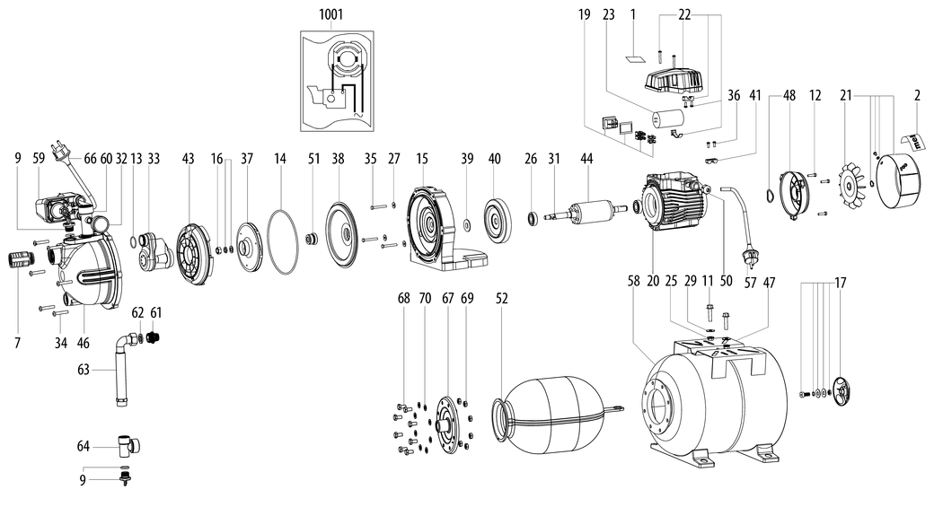 Metabo HWW 3500/25 G / 00981000 / EU 230V Spare Parts