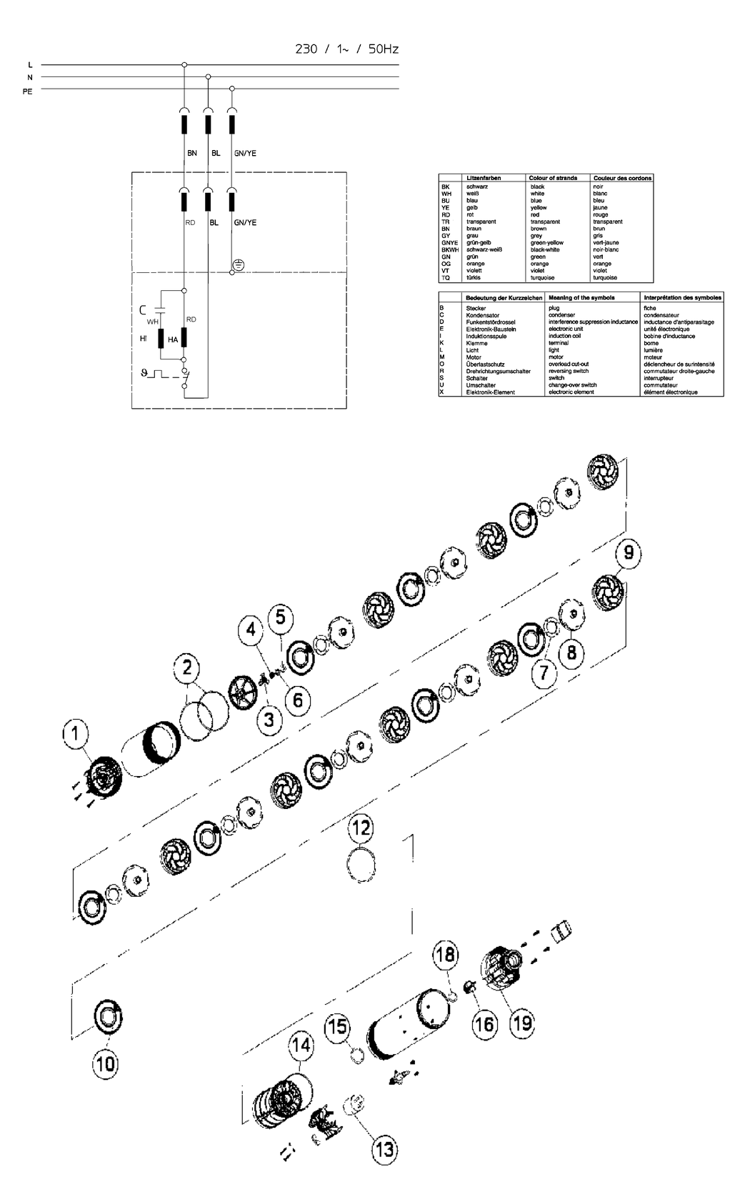 Metabo TBP 4000 M / 0250400055 14 / EU 230V Spare Parts