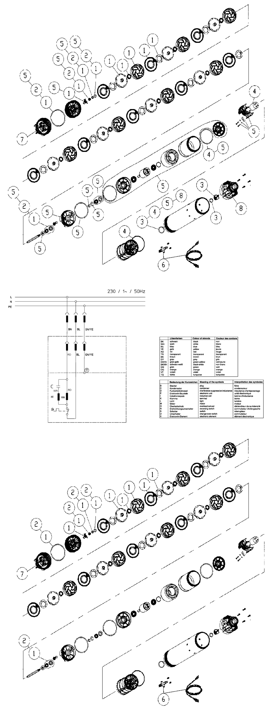 Metabo TBP 5000 M / 0250500050 12 / EU 230V Spare Parts