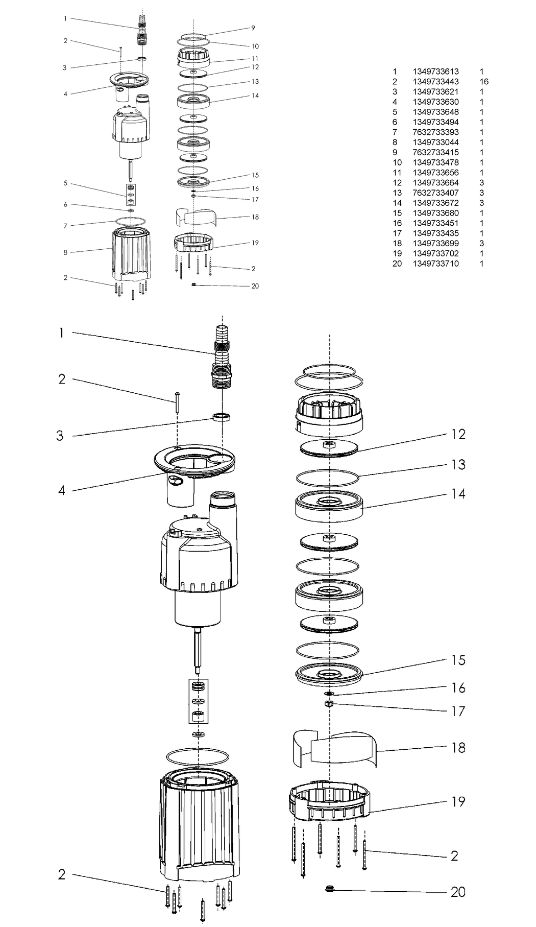 Metabo TDP 7501 S / 0250750100 10 / EU 230V Spare Parts