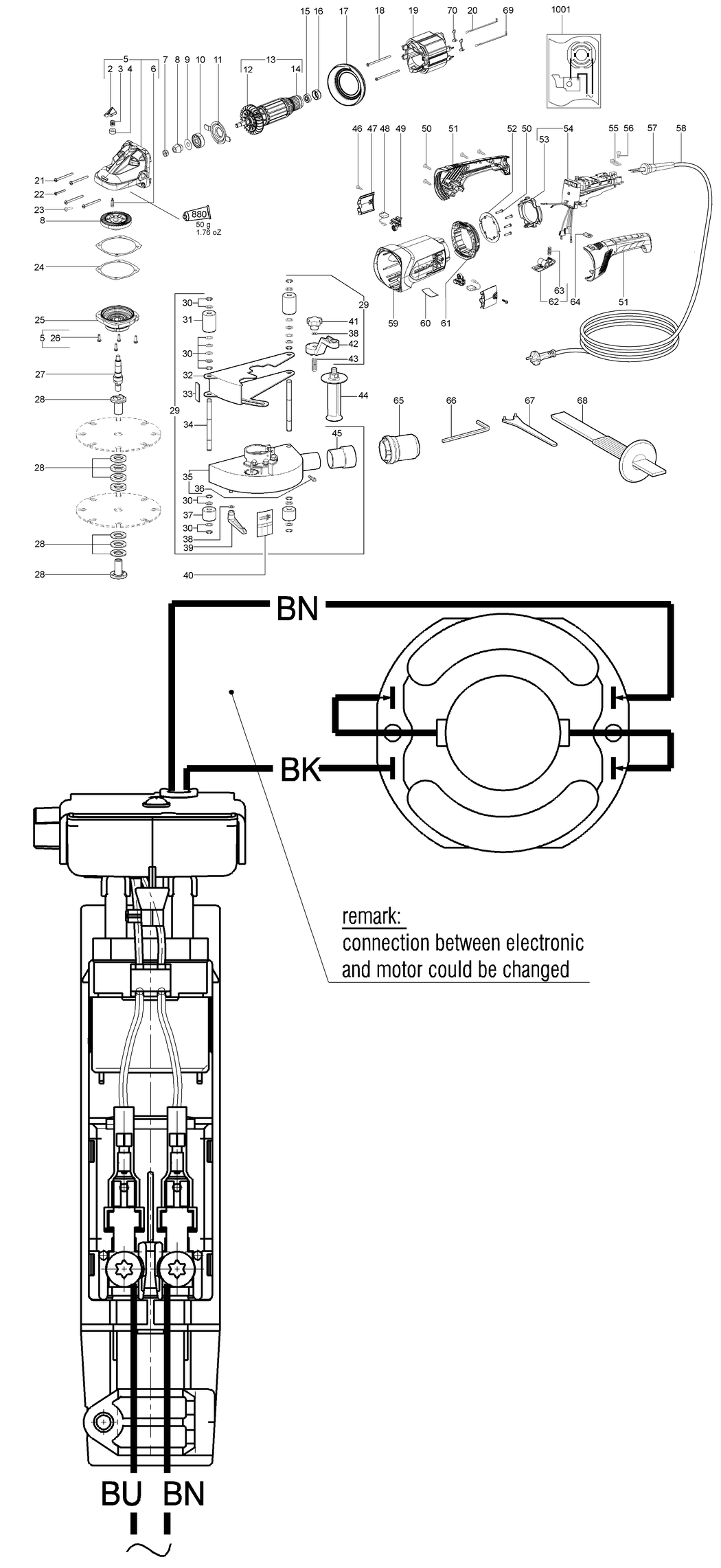 Metabo MFE 65 / 00365000 / EU 230V Spare Parts